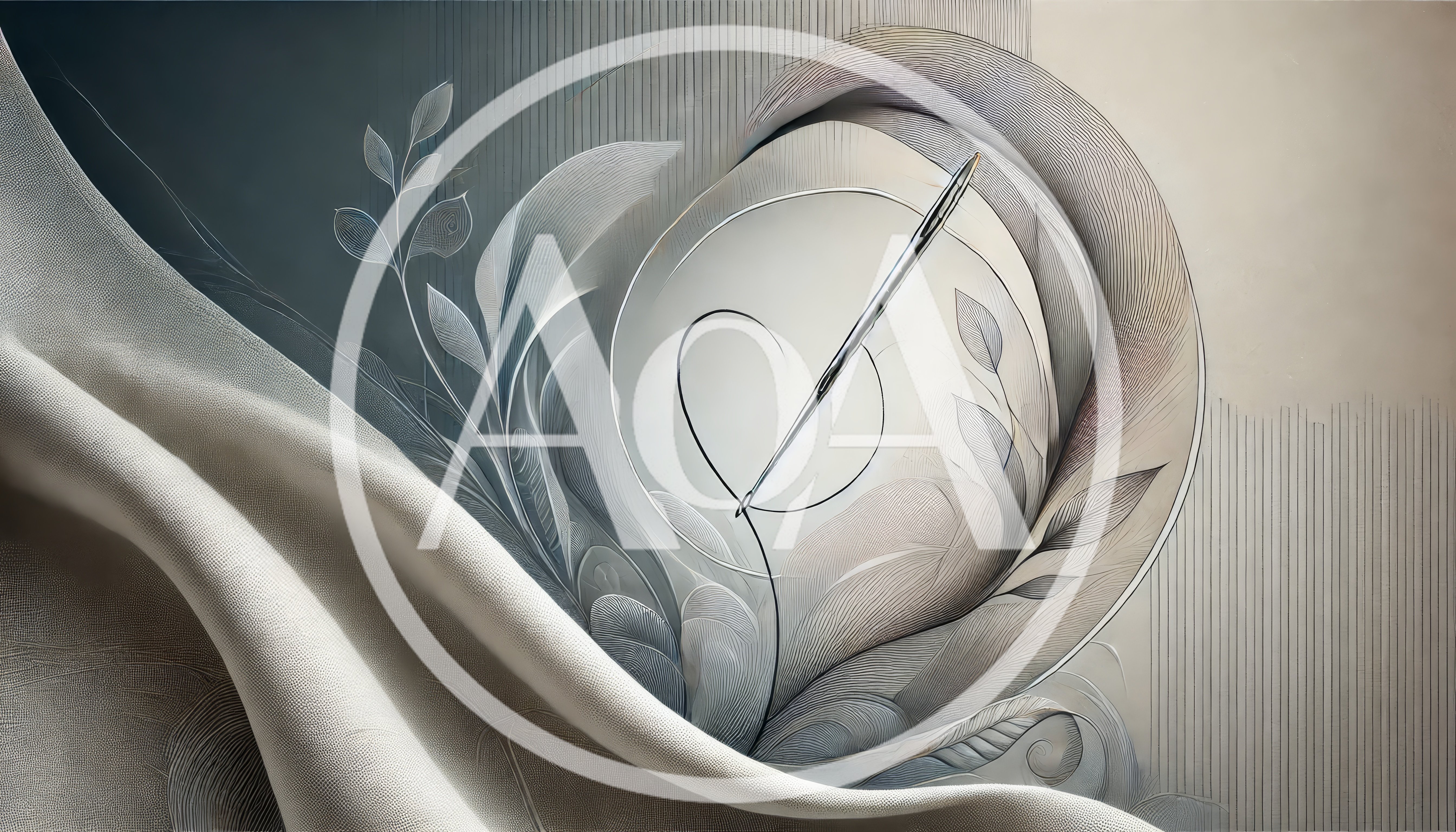 Abstract Needle And Thread Heart Illustration