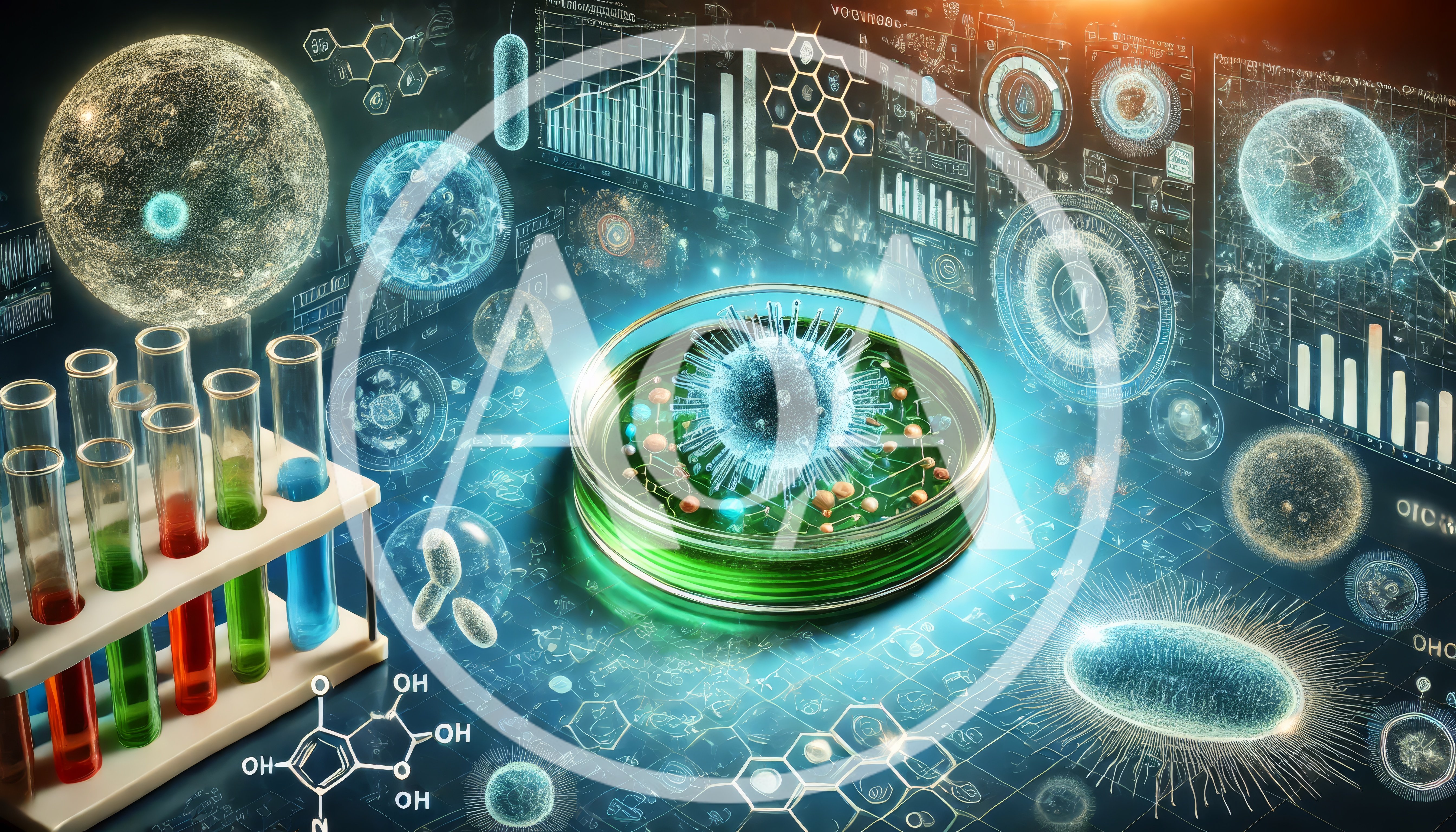 Scientific Research Laboratory With Petri Dish And Test Tubes