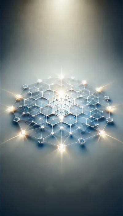 Abstract Glowing Geometric Network Structure