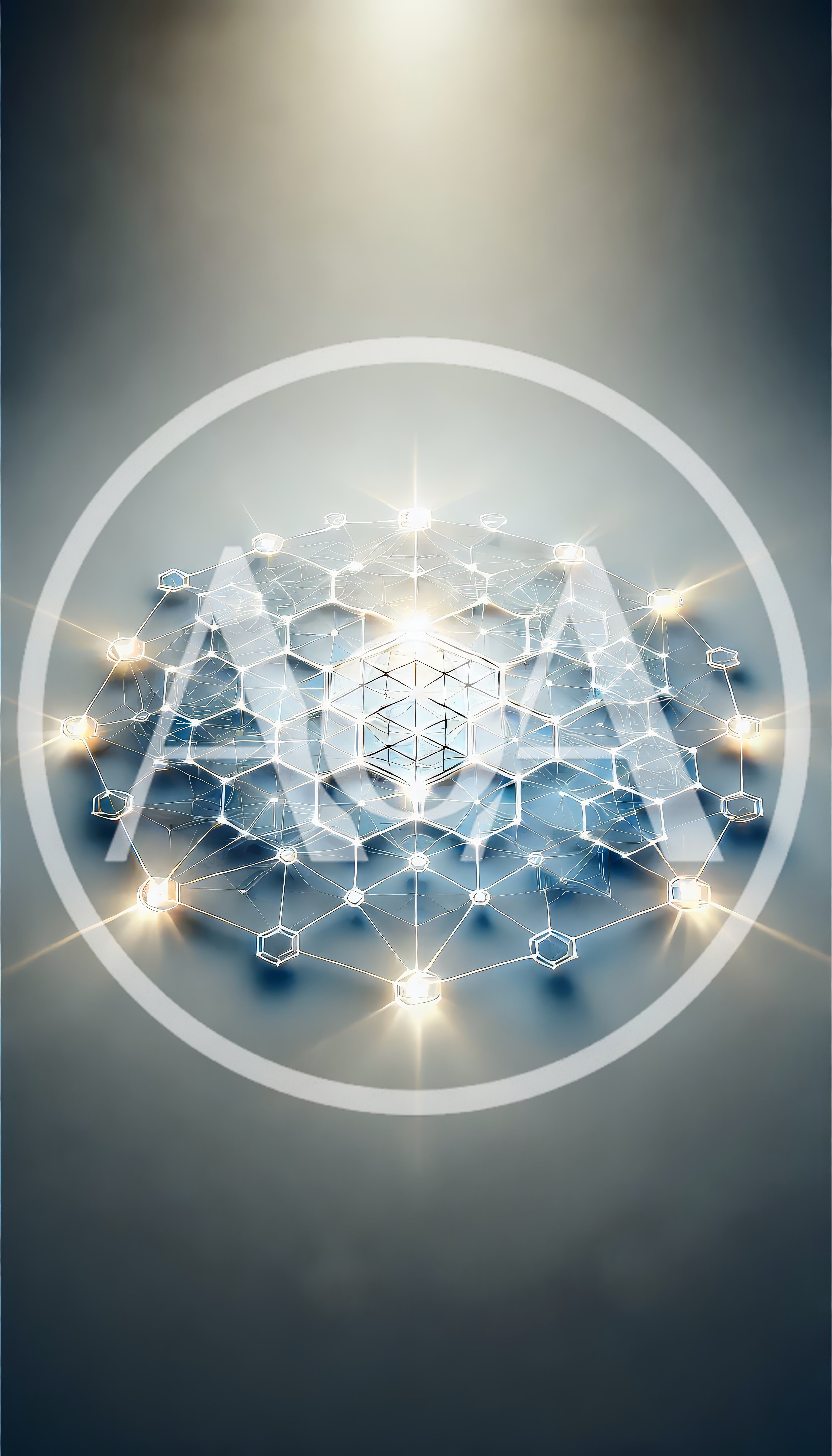 Abstract Glowing Geometric Network Structure