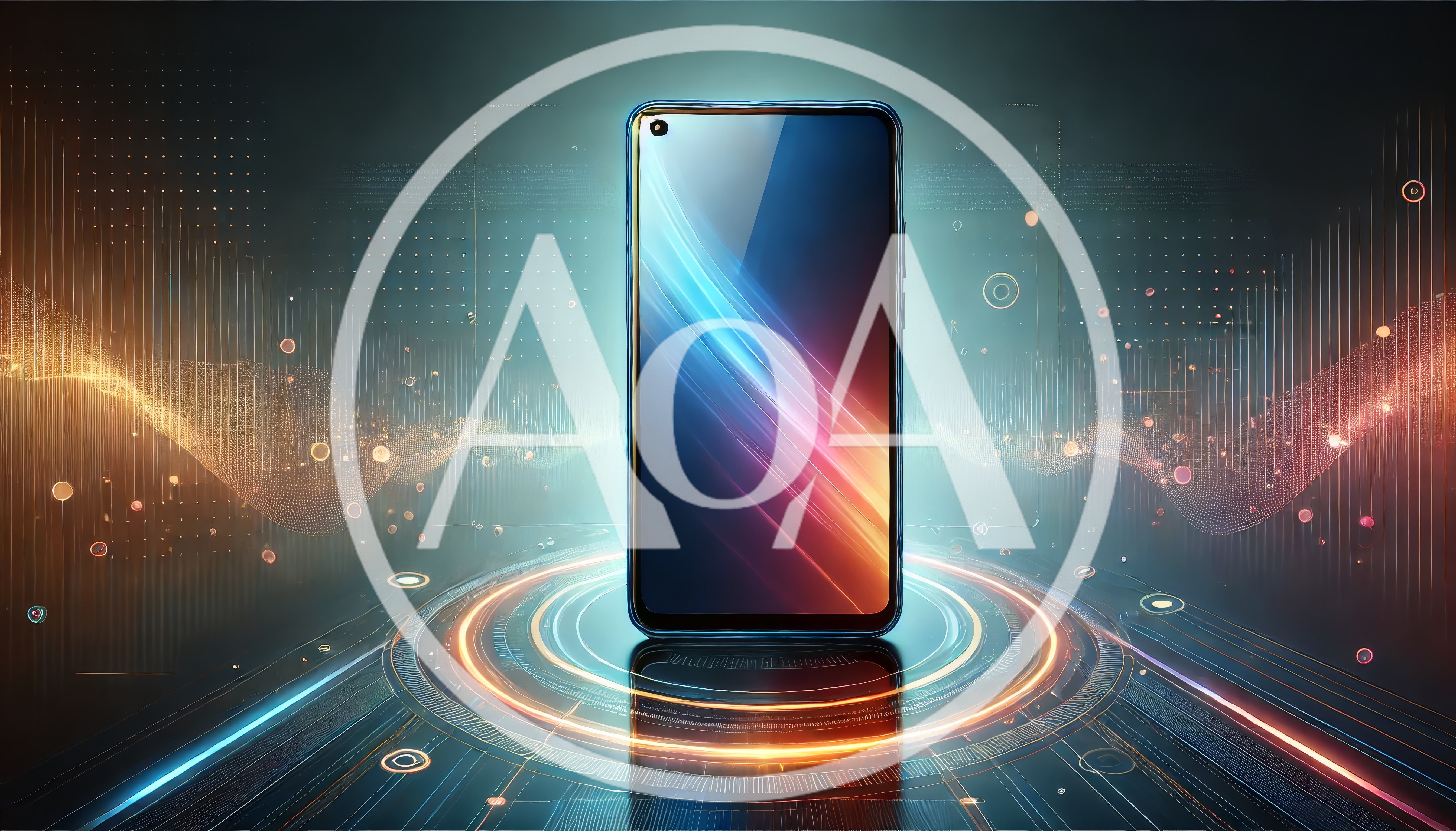 Smartphone Floating Above Glowing Digital Data Platform