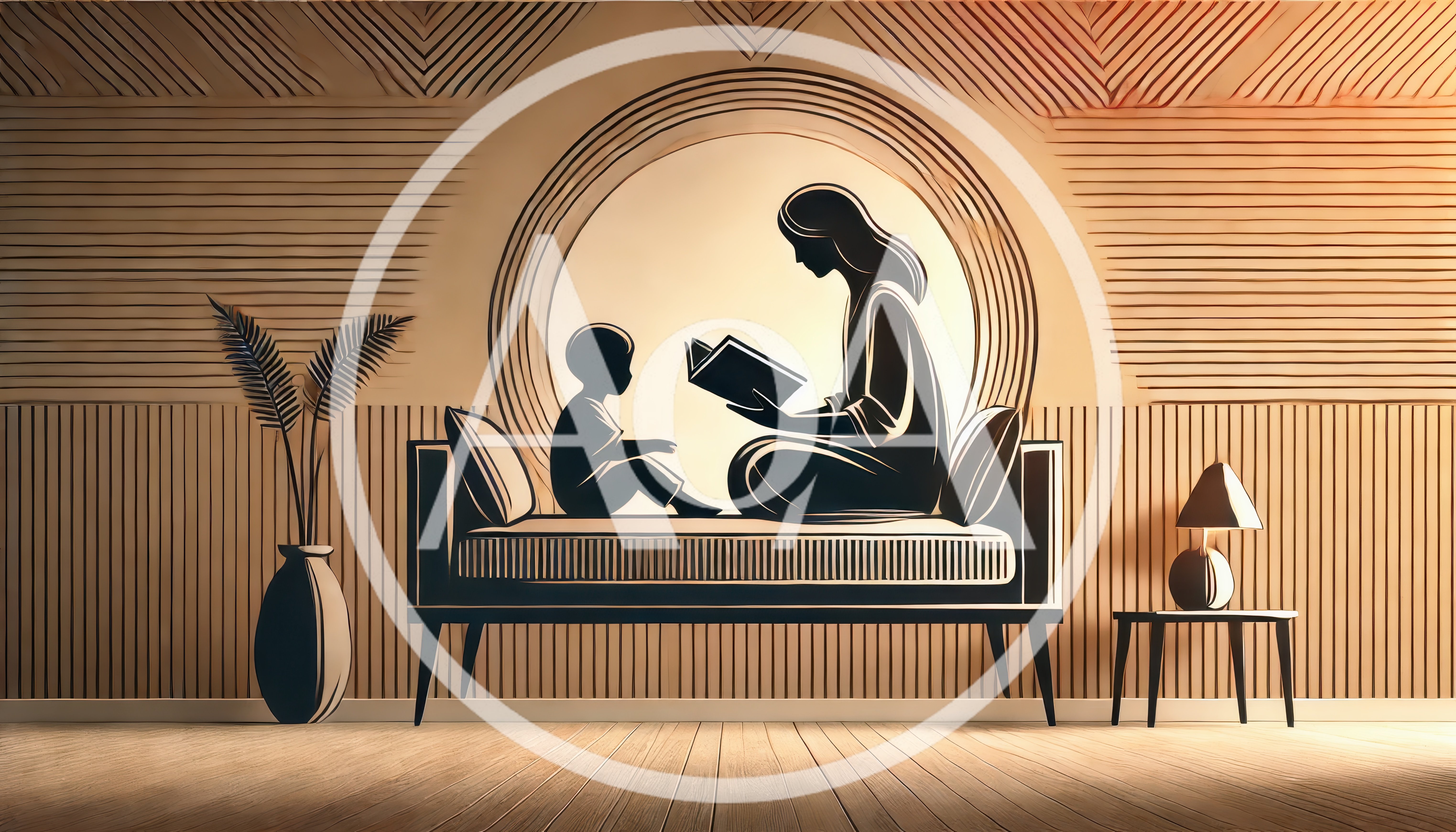 Silhouette Of A Mother Reading To Her Child