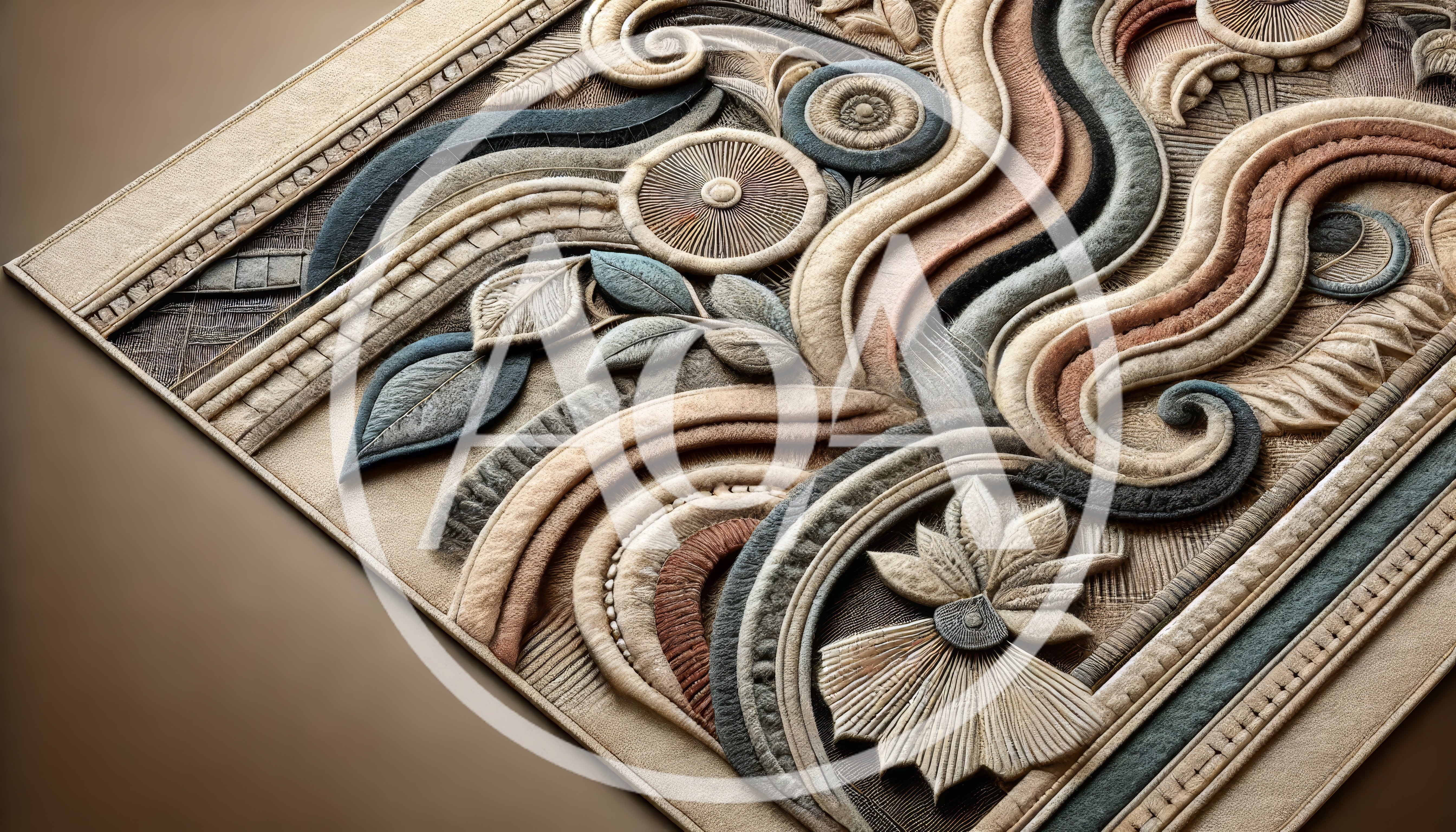 Textured Abstract Fiber Art Wall Hanging