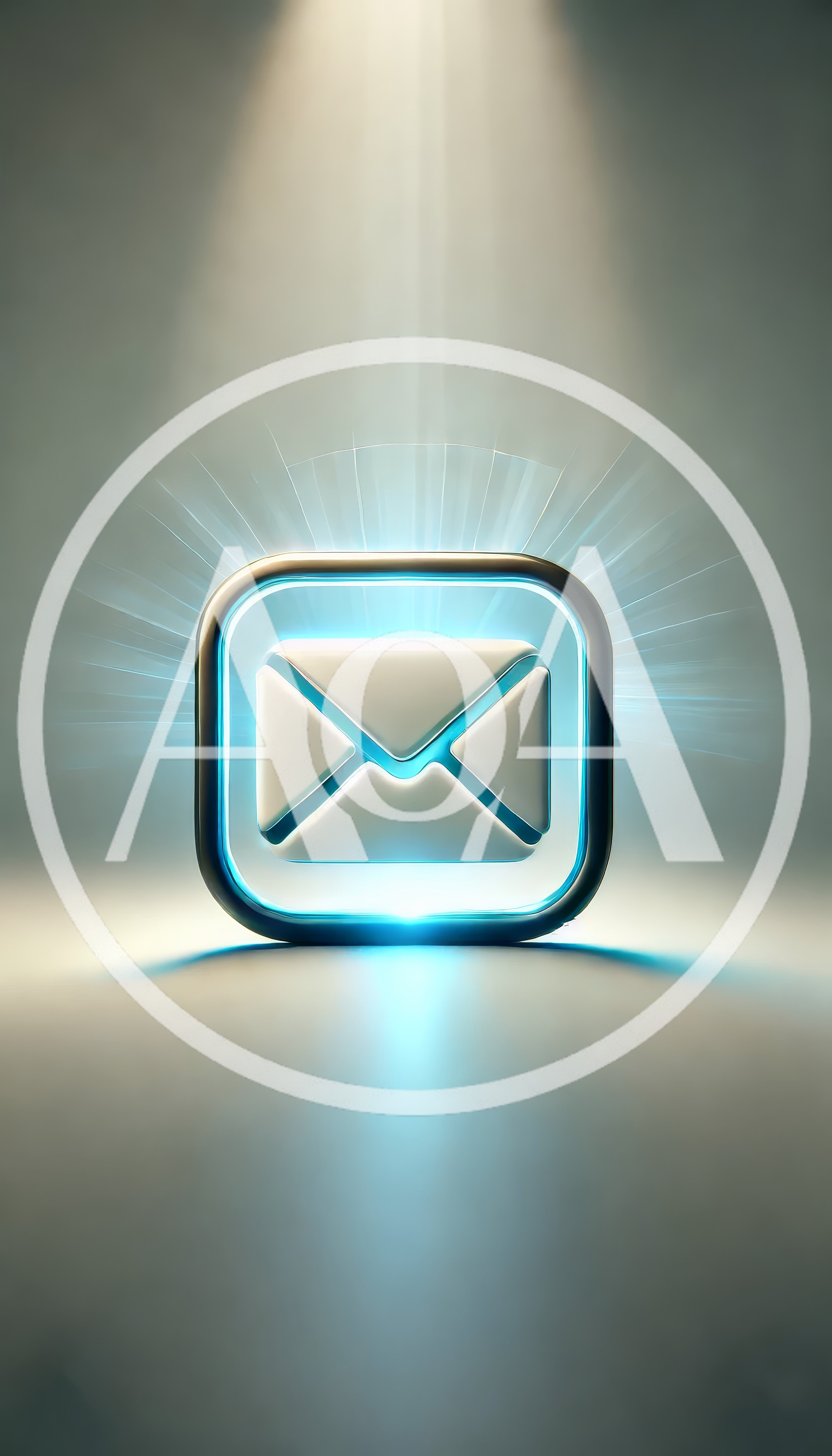 Glowing 3D Mail Icon With Cinematic Lighting