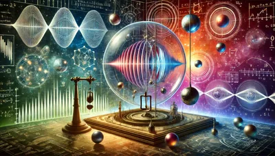 Abstract Scientific Apparatus With Glowing Energy Fields