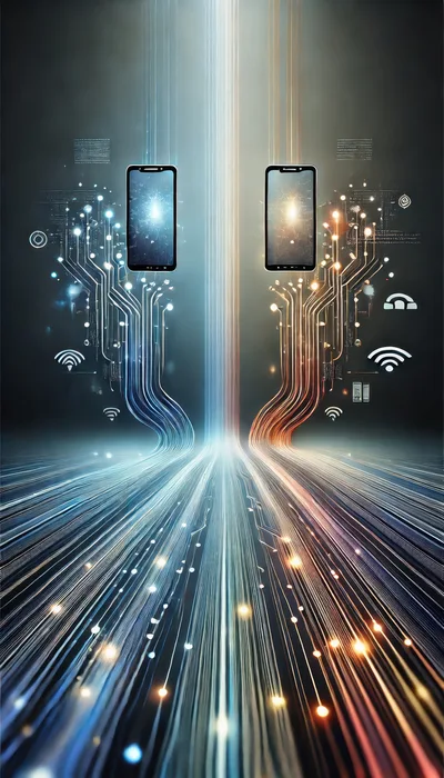 Digital Data Transfer Between Two Smartphones