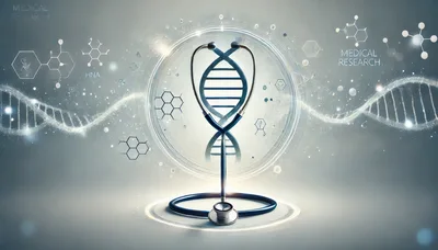 Stethoscope Forming DNA Helix Medical Research Concept