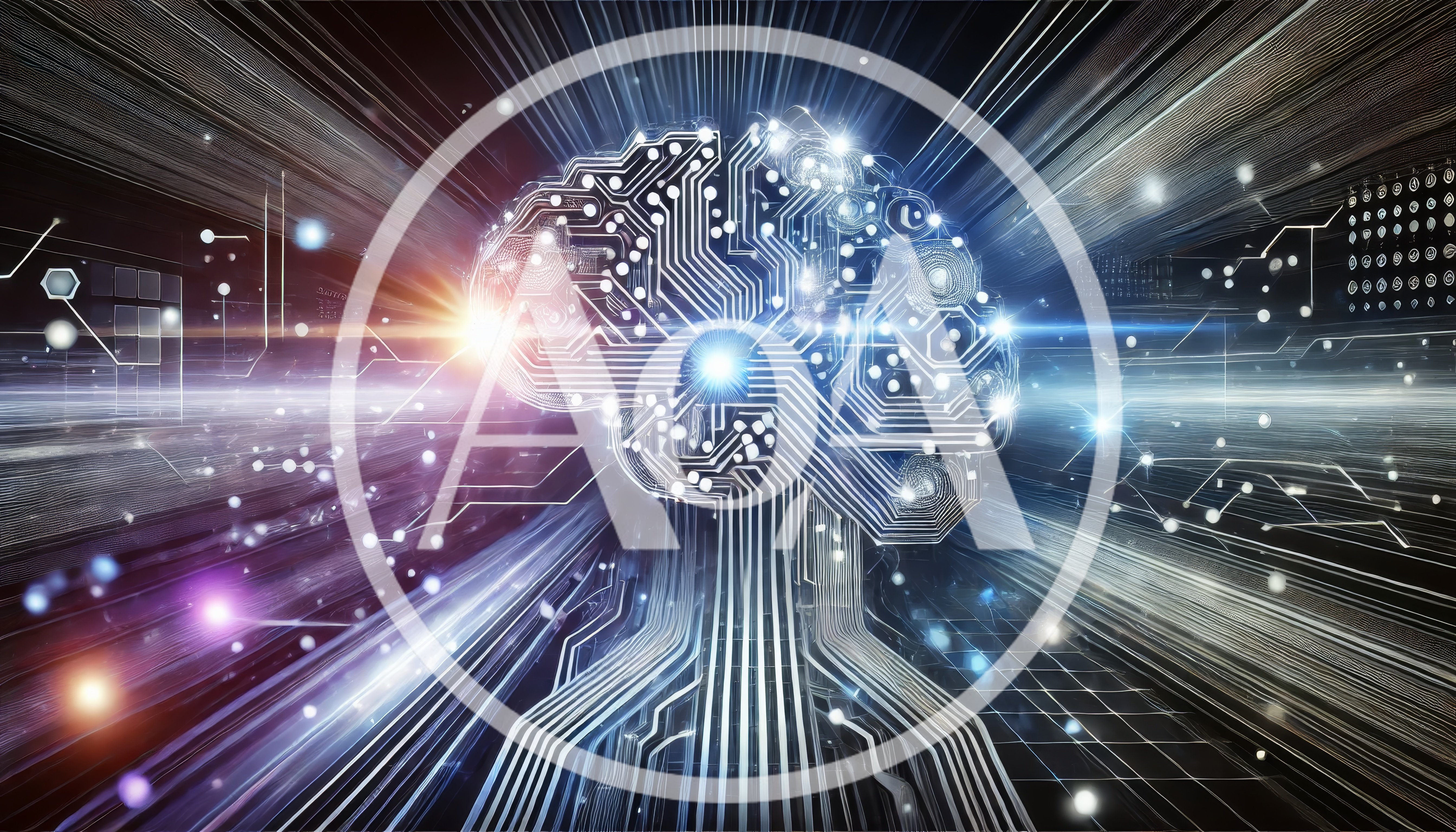 Digital Circuitry Brain Concept With Data Flow