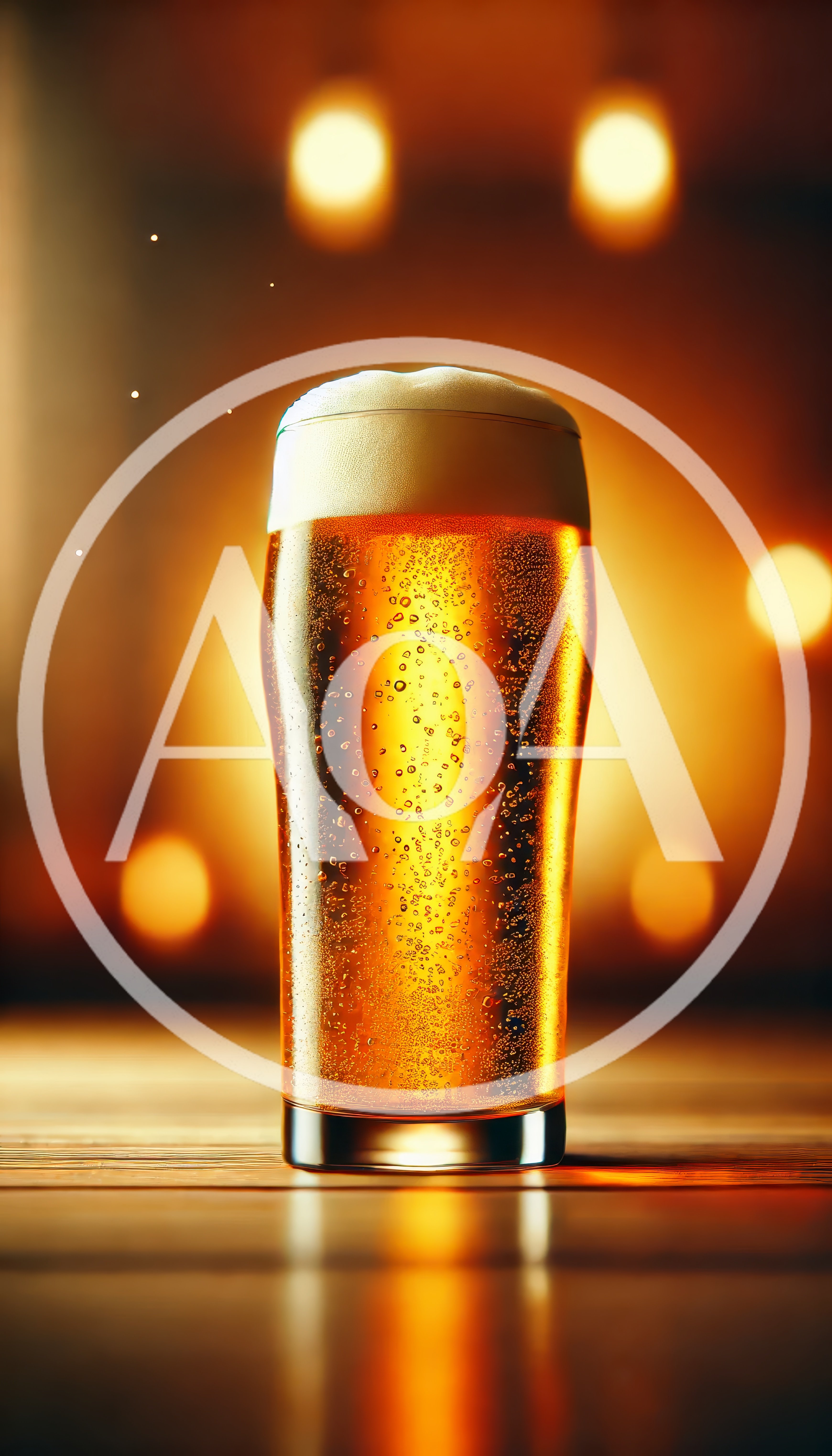 Glass Of Golden Beer On A Wooden Table