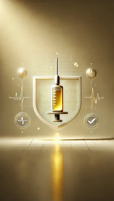 Golden Medical Syringe Shield Concept