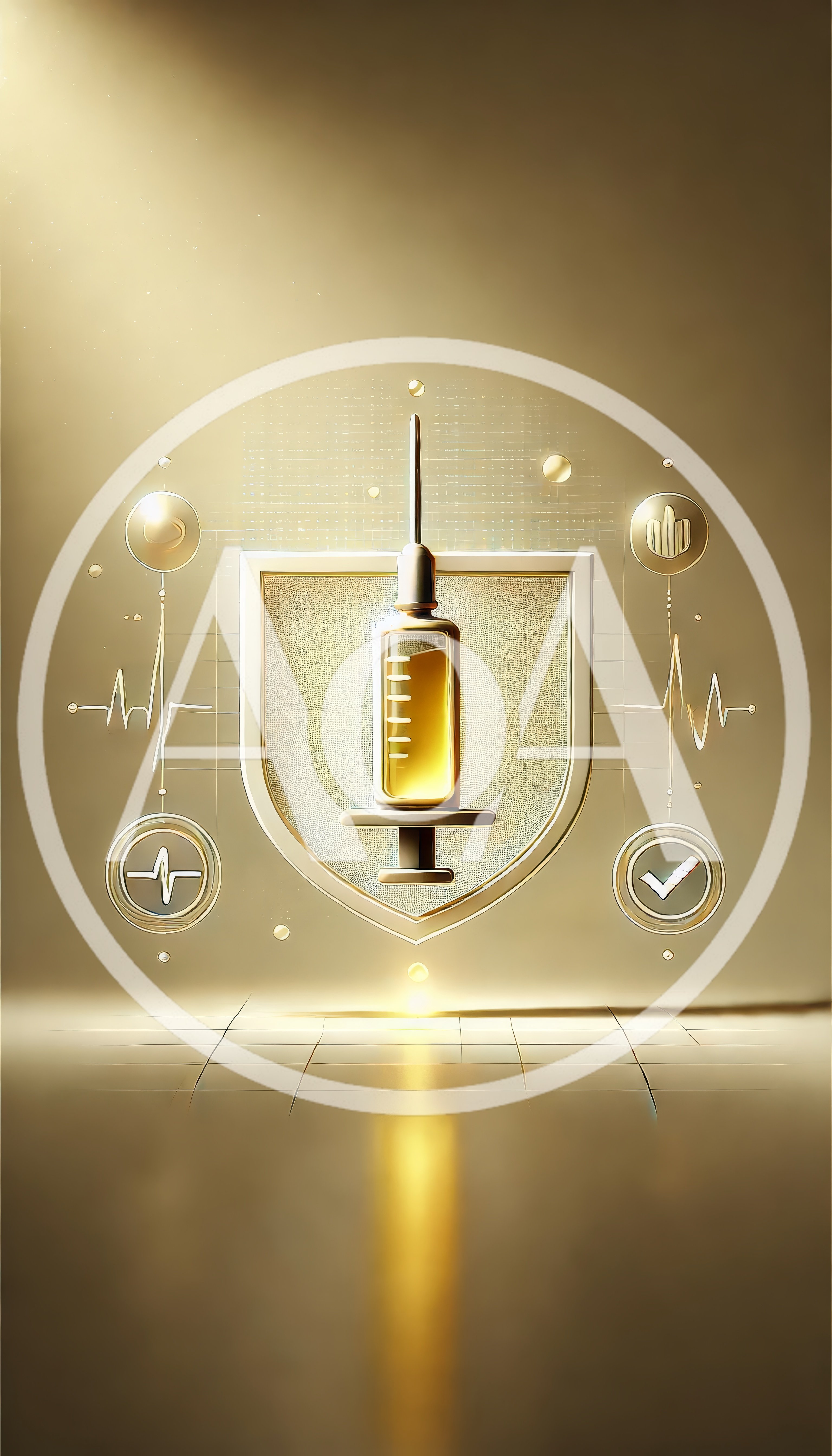 Golden Medical Syringe Shield Concept