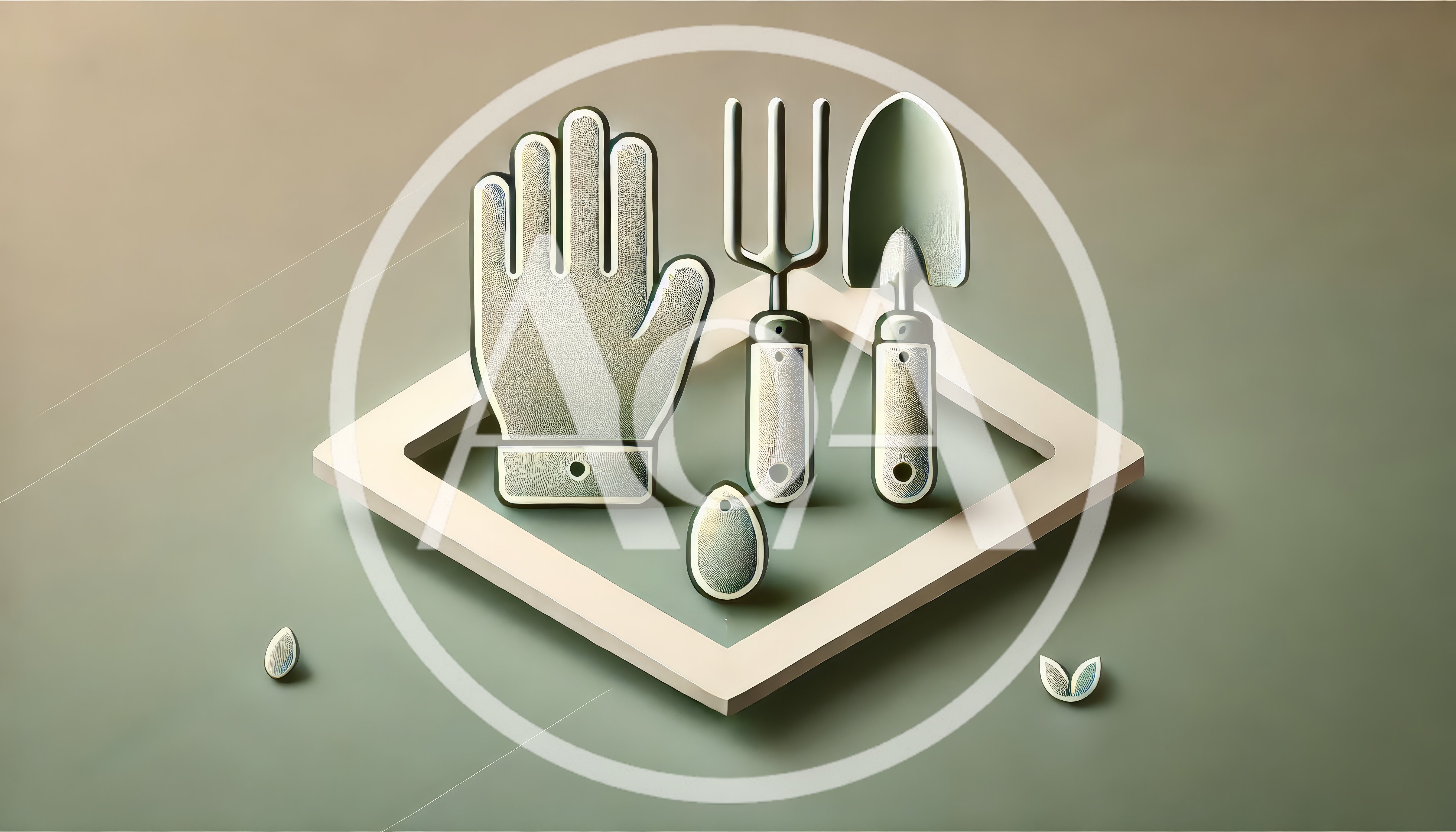 Isometric Gardening Tools and Seed Icon Set