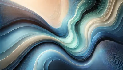 Abstract Fluid Waves With Intricate Line Textures