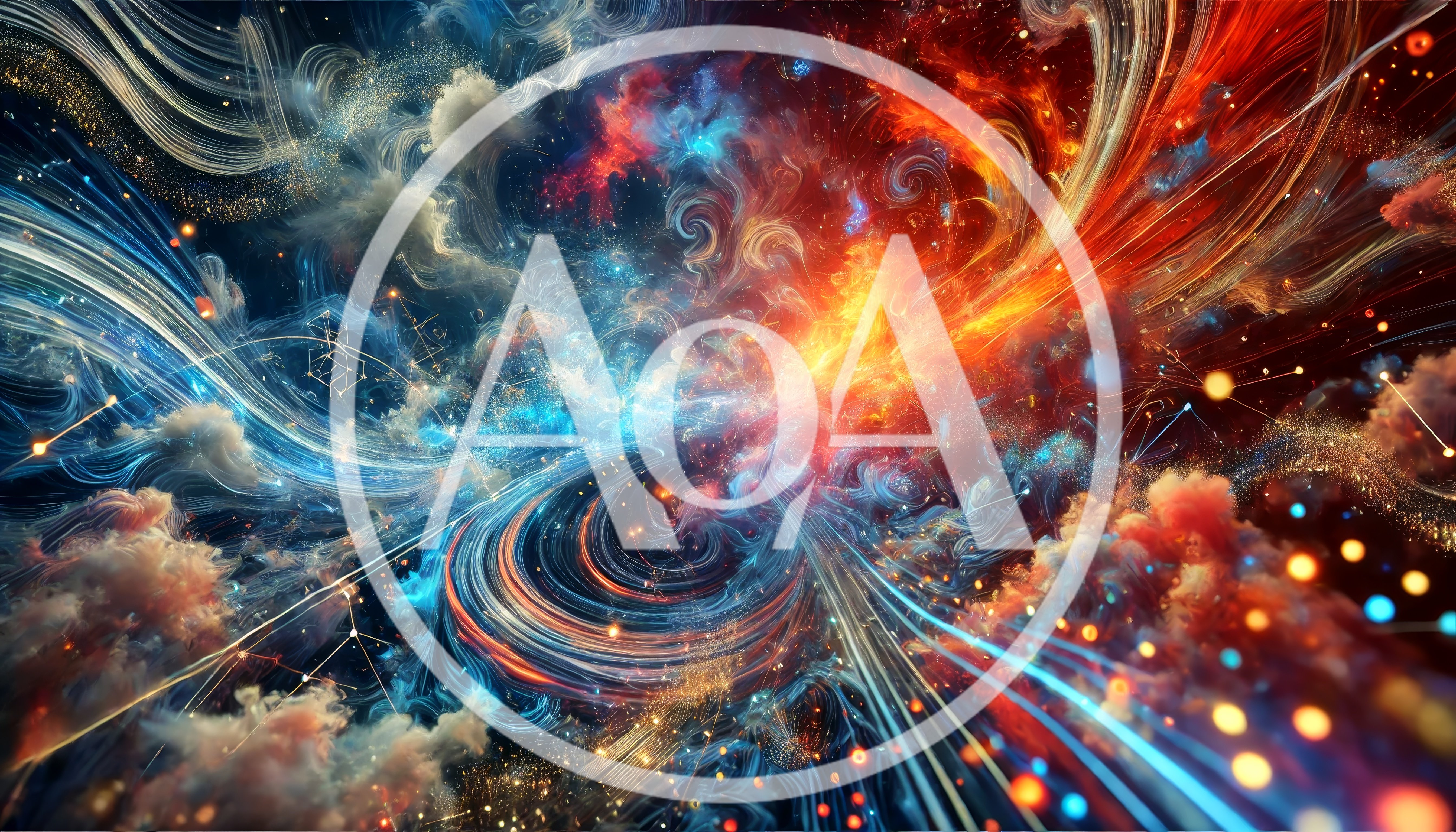 Abstract Cosmic Nebula With Swirling Energy Streams