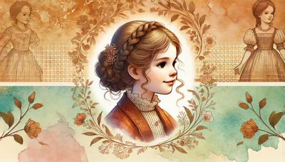 Vintage Style Portrait Of A Young Victorian Girl