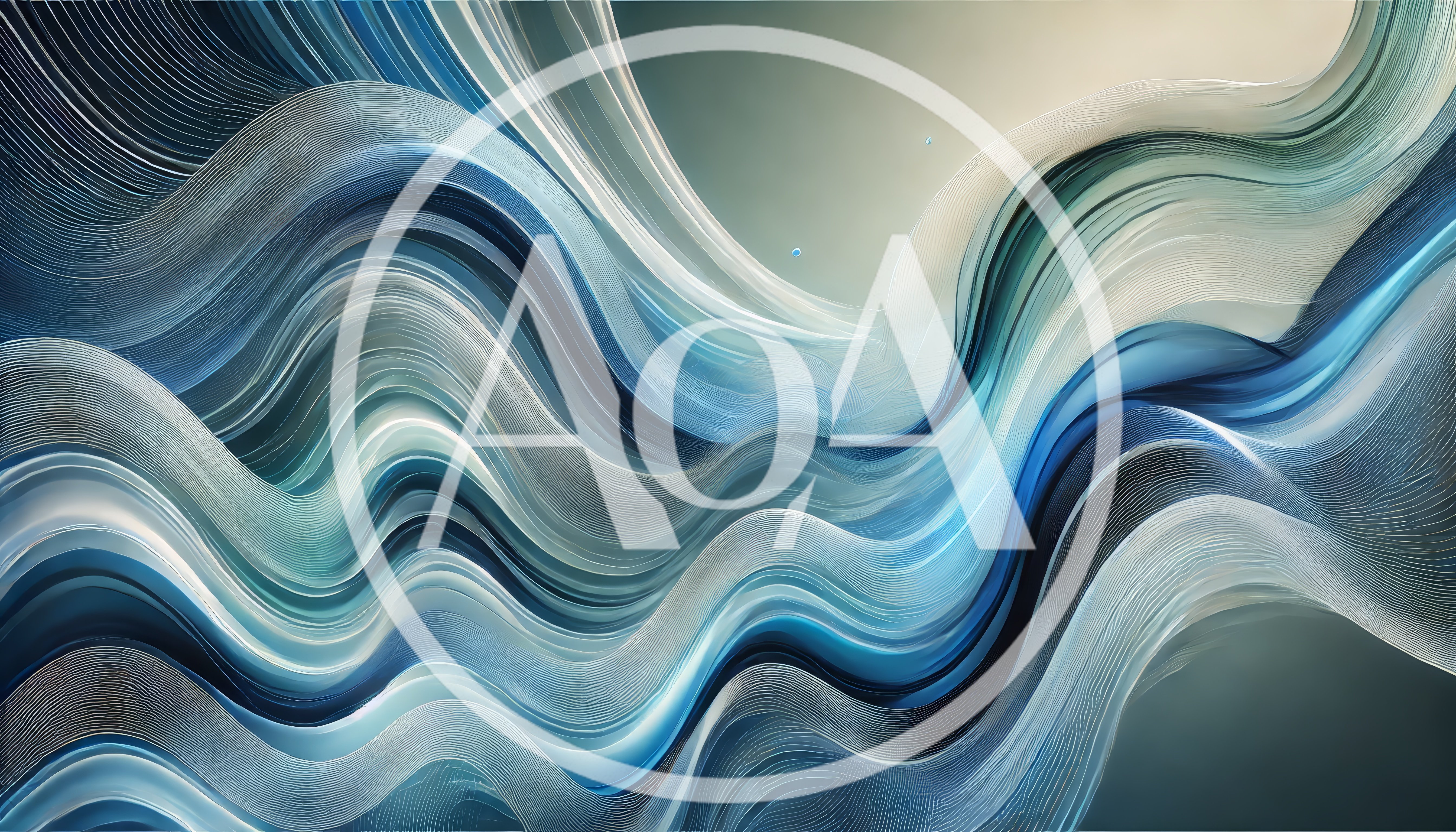 Abstract Blue Flowing Waves With Fine Line Texture