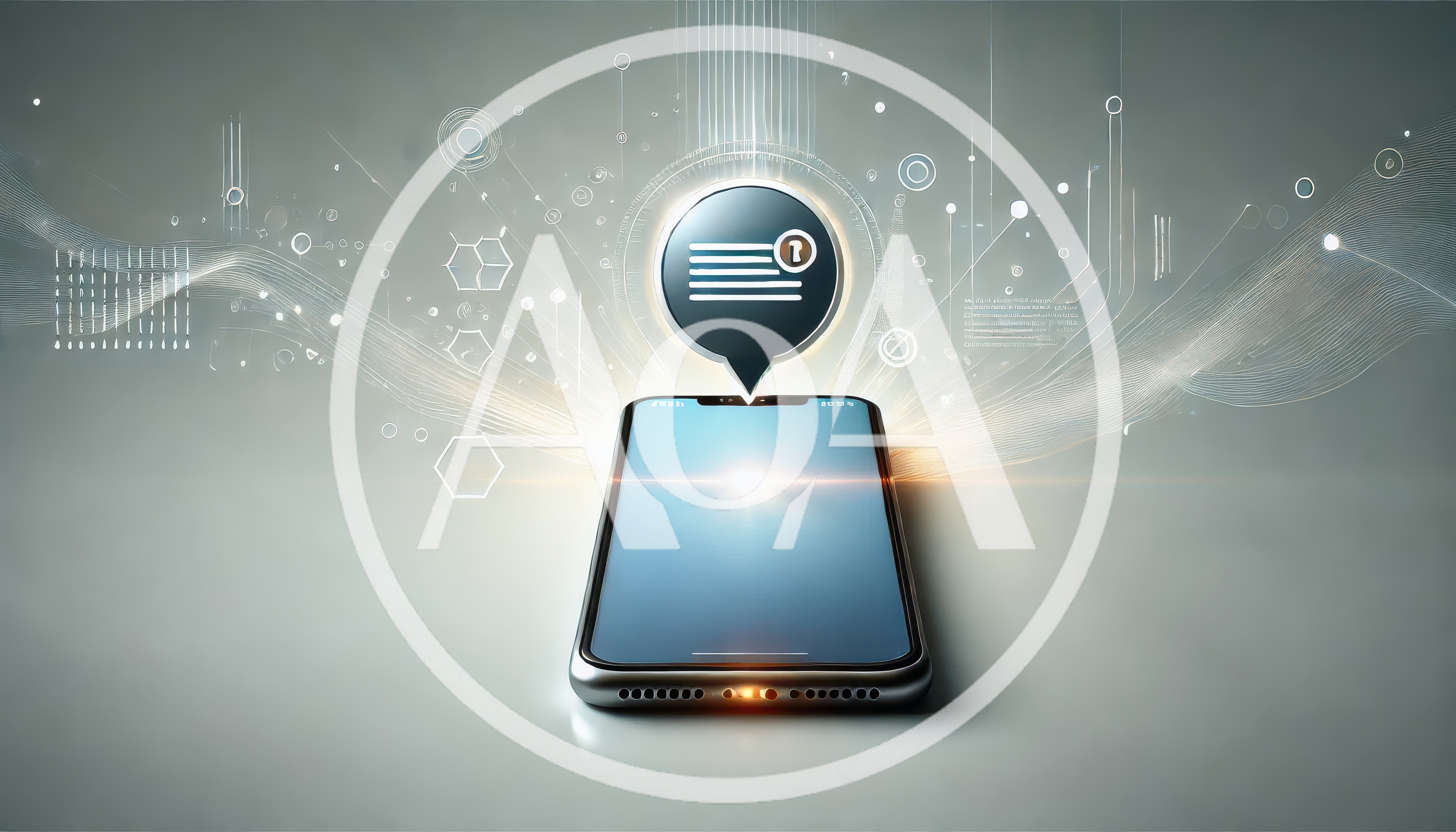 Smartphone Displaying Secure Encrypted Messaging Notification