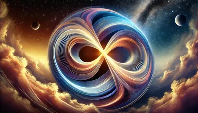Abstract Infinity Symbol Floating In Cosmic Space