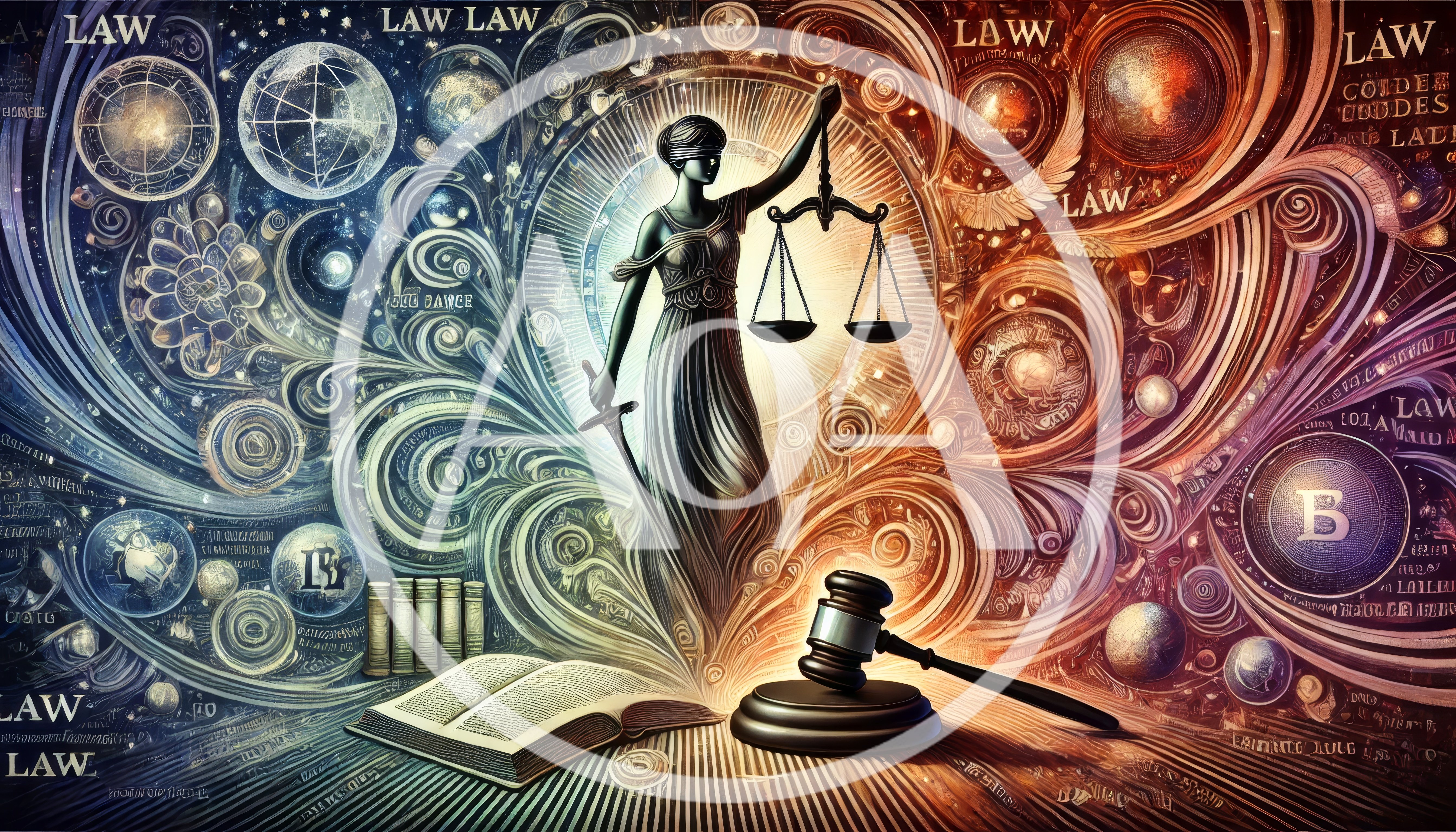 Lady Justice Statue With Gavel And Law Book