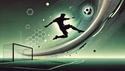 Silhouette Soccer Player Performing An Aerial Kick