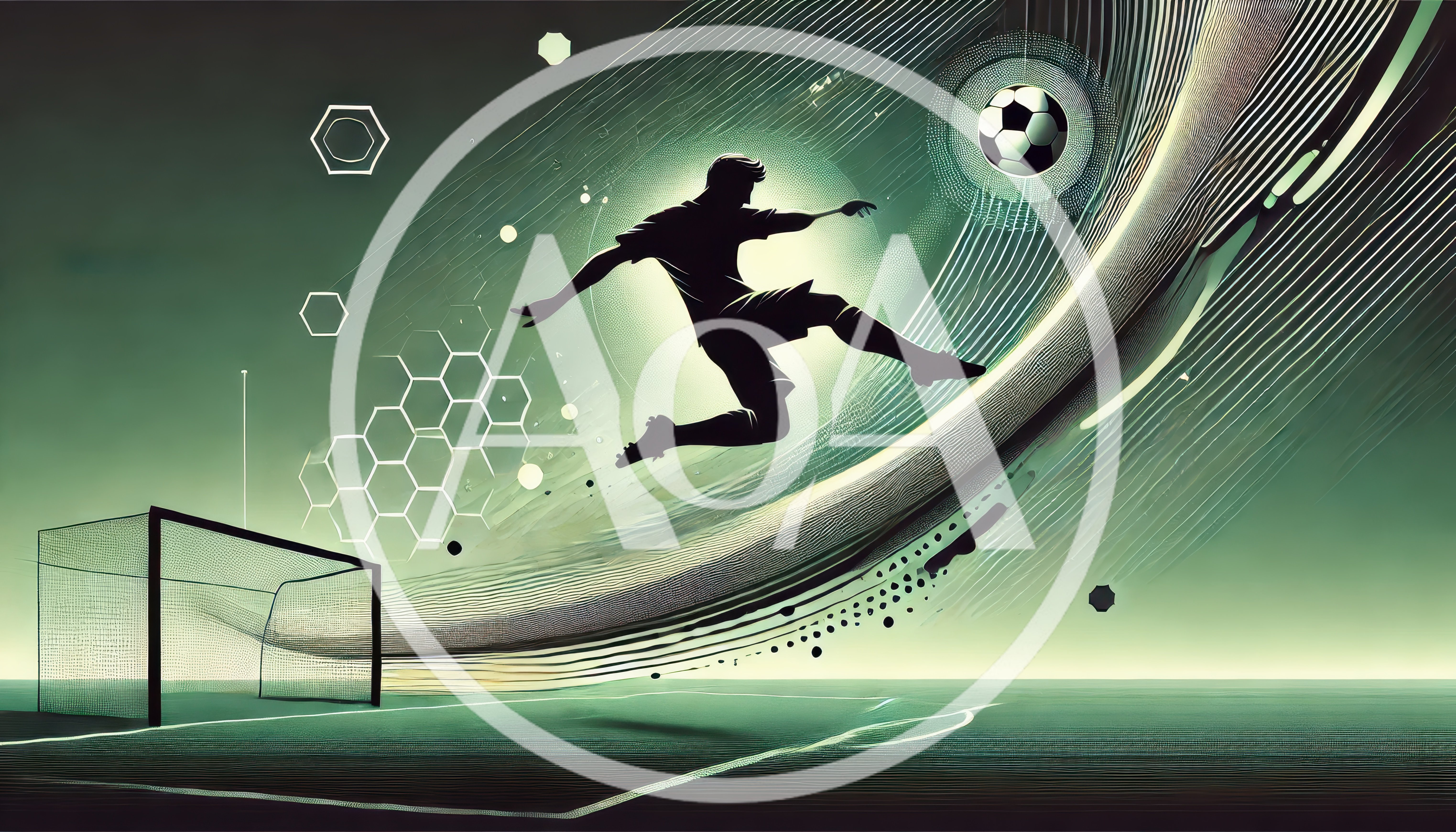 Silhouette Soccer Player Performing An Aerial Kick