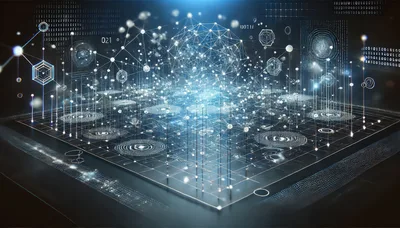 Digital Network Data Visualization Grid