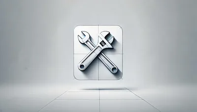 3D Rendered Crossed Wrenches Icon On White Background