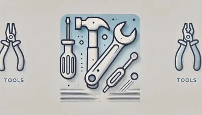 Minimalist Illustration Of Assorted Hand Tools