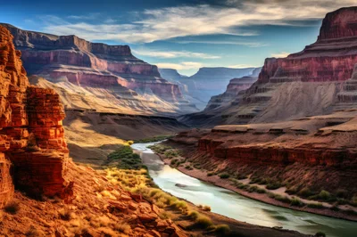 Colorado River Flowing Through The Grand Canyon