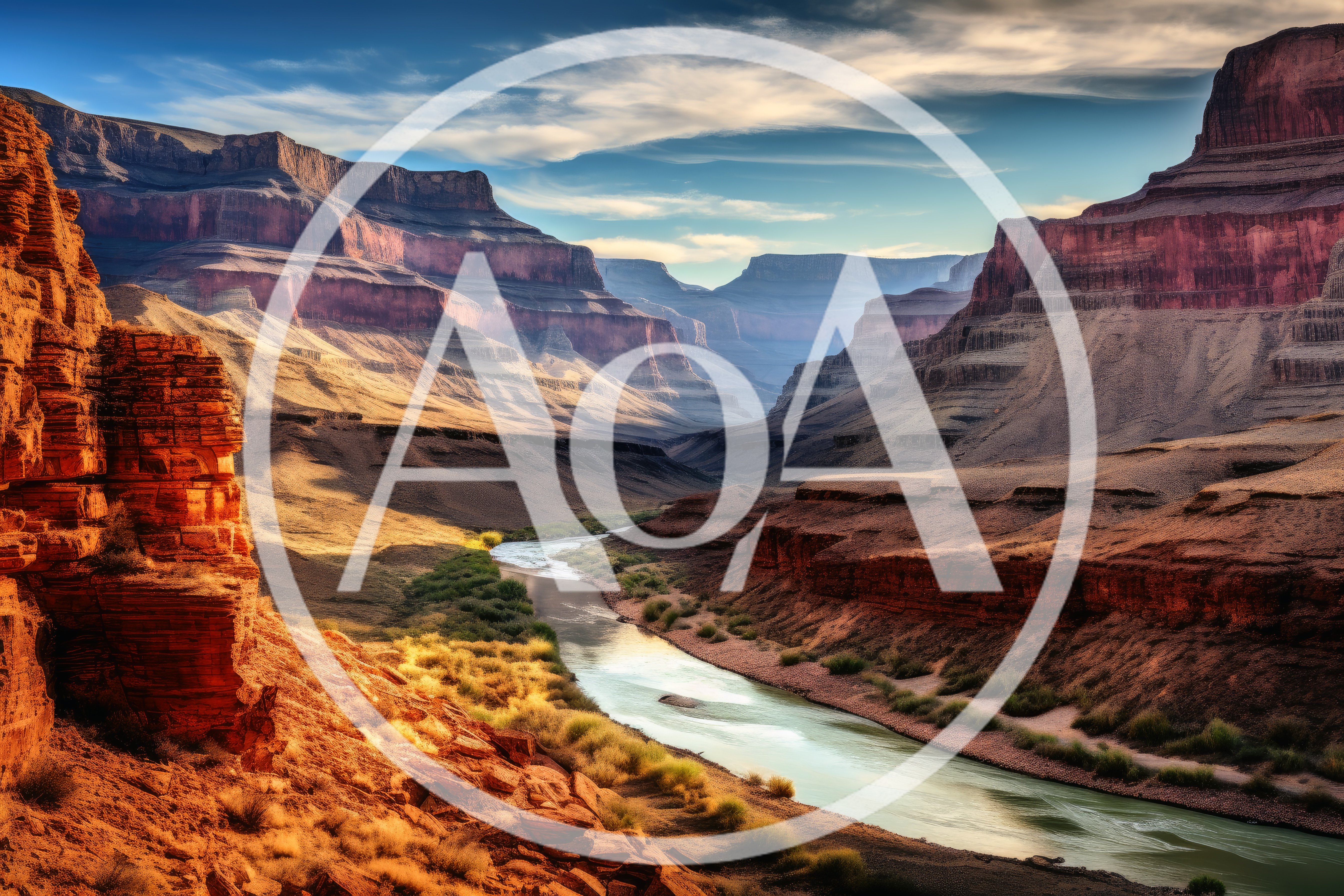 Colorado River Flowing Through The Grand Canyon