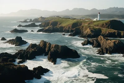 Cape Blanco Lighthouse Overlooking Rugged Oregon Coastline