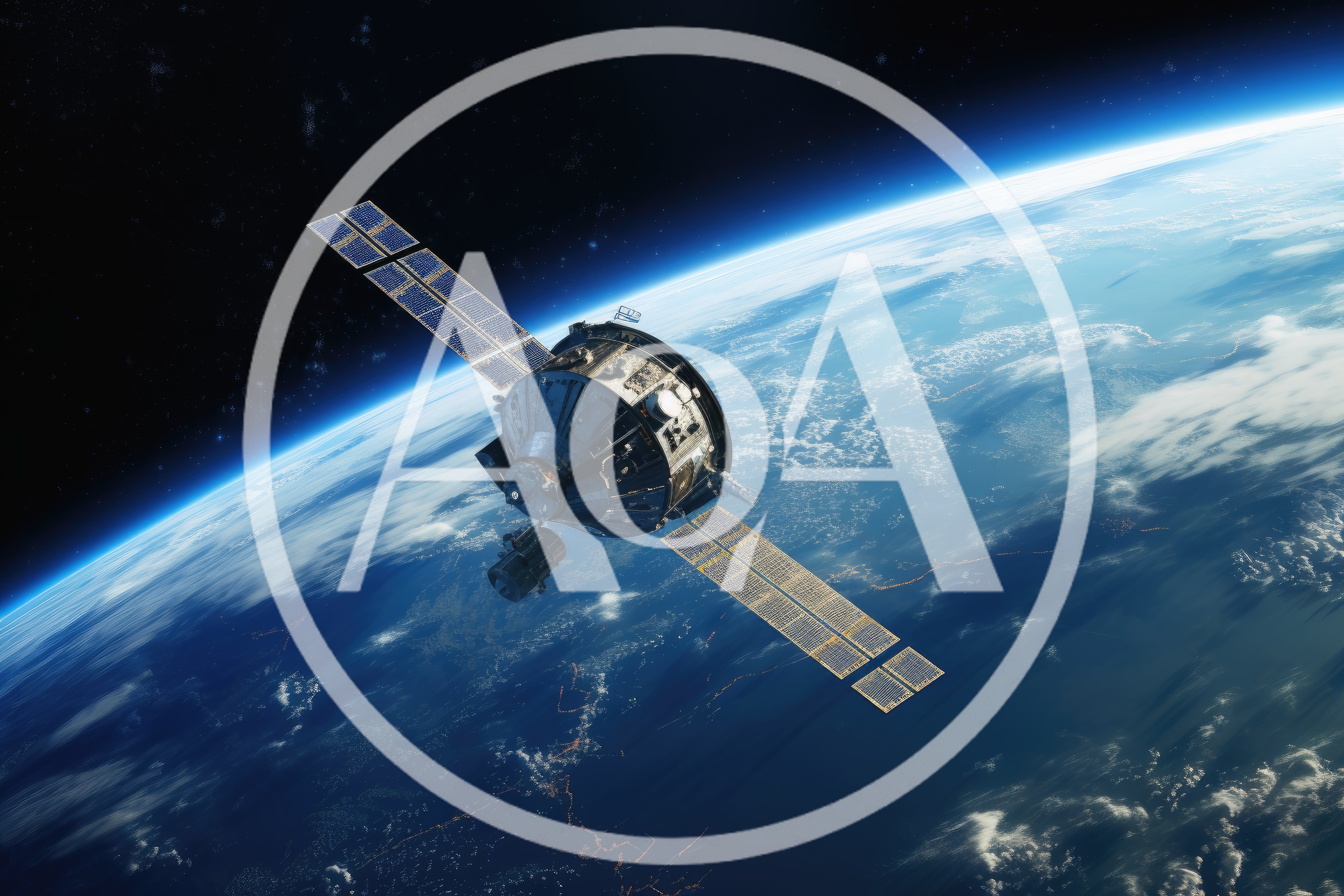 Orion Spacecraft Orbiting Above Earth
