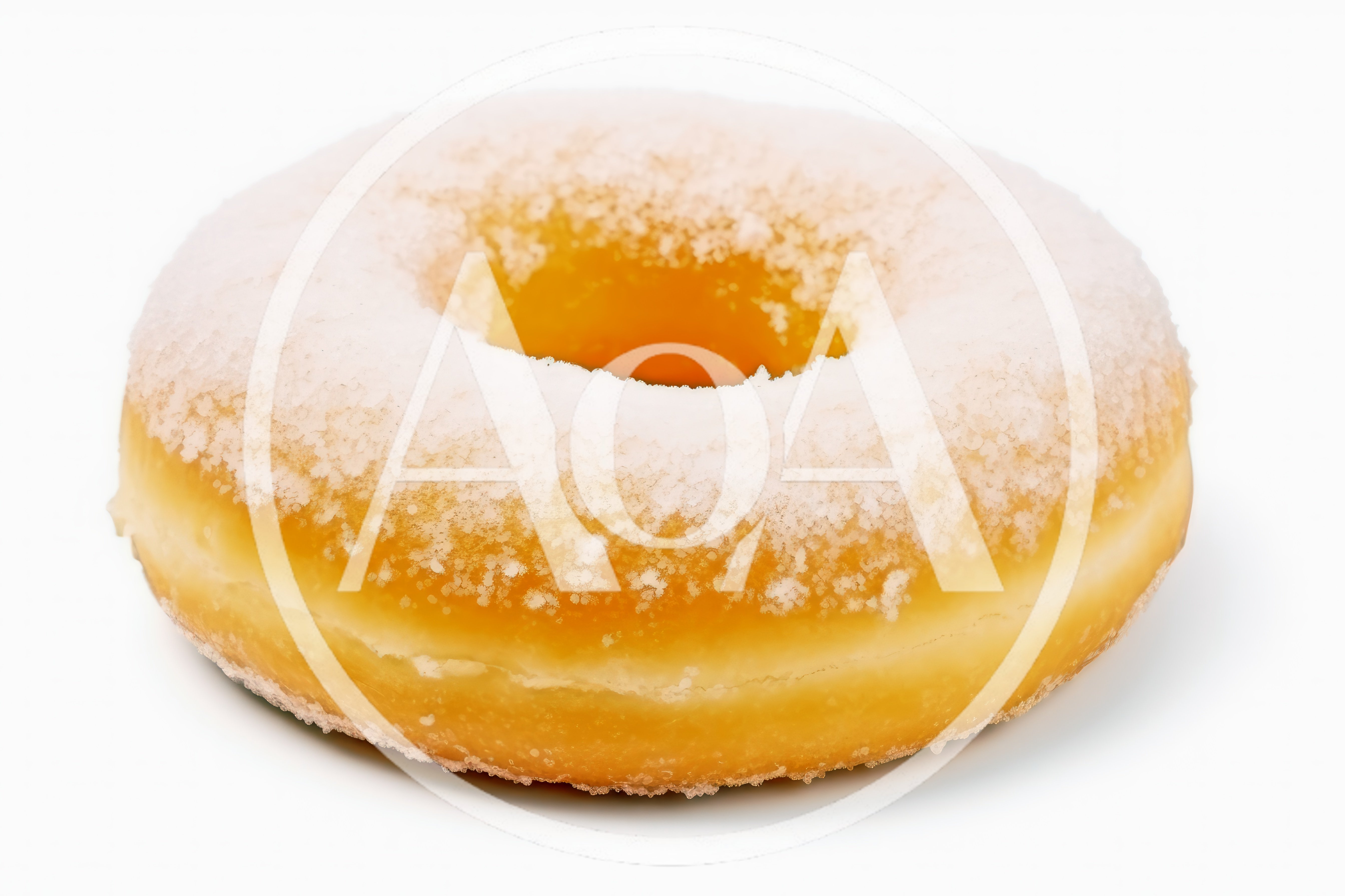 Single Sugar Coated Donut Isolated On White Background
