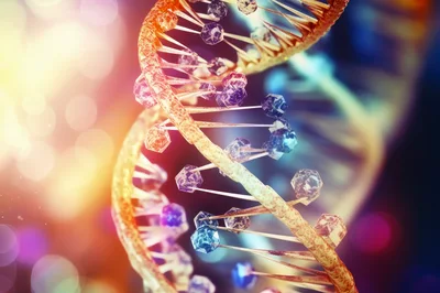 Abstract 3D DNA Double Helix Structure