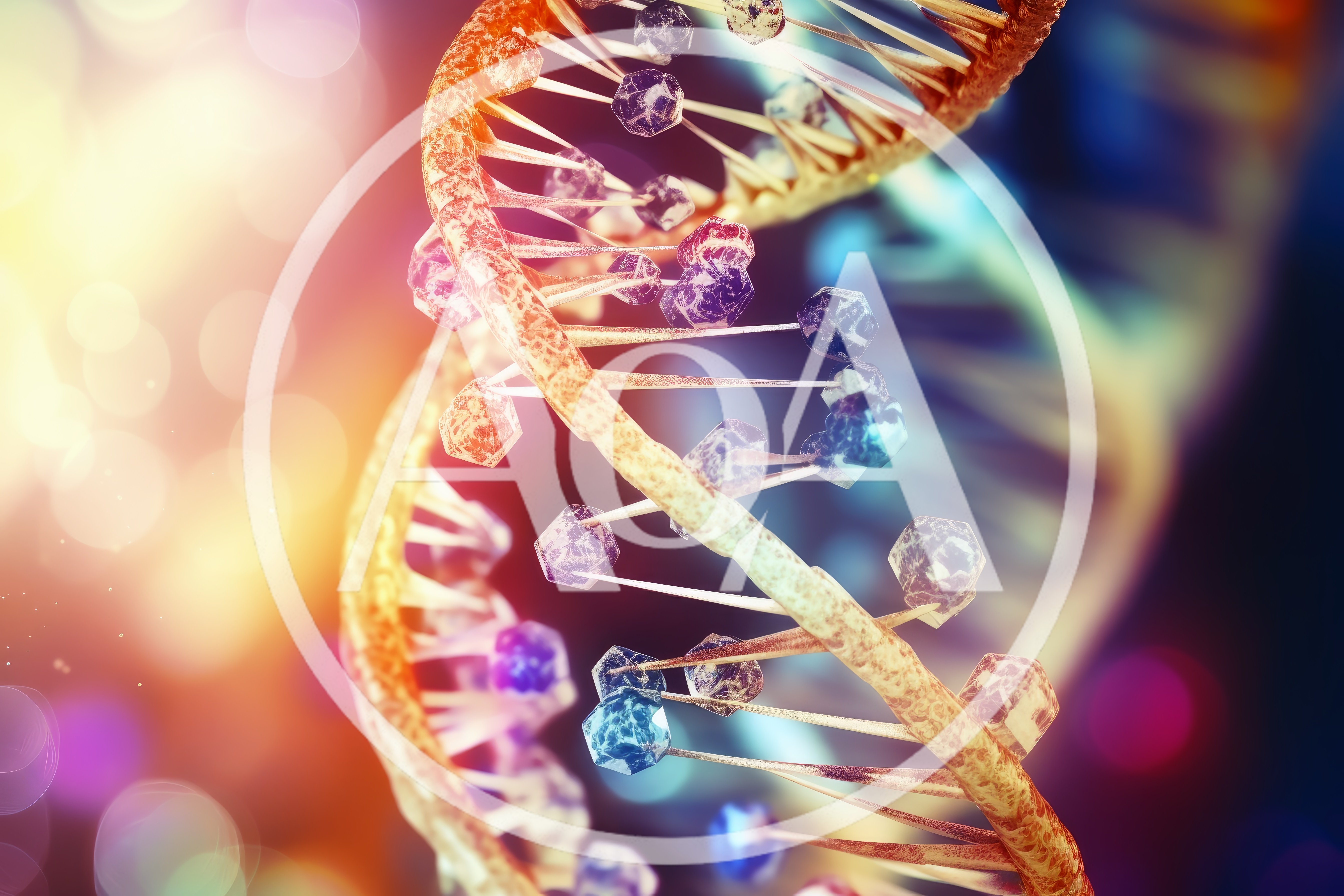 Abstract 3D DNA Double Helix Structure