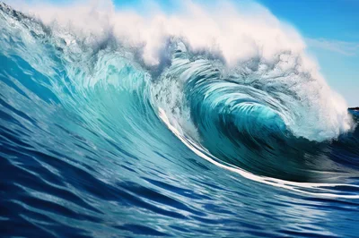Powerful Crashing Ocean Wave In Tropical Waters