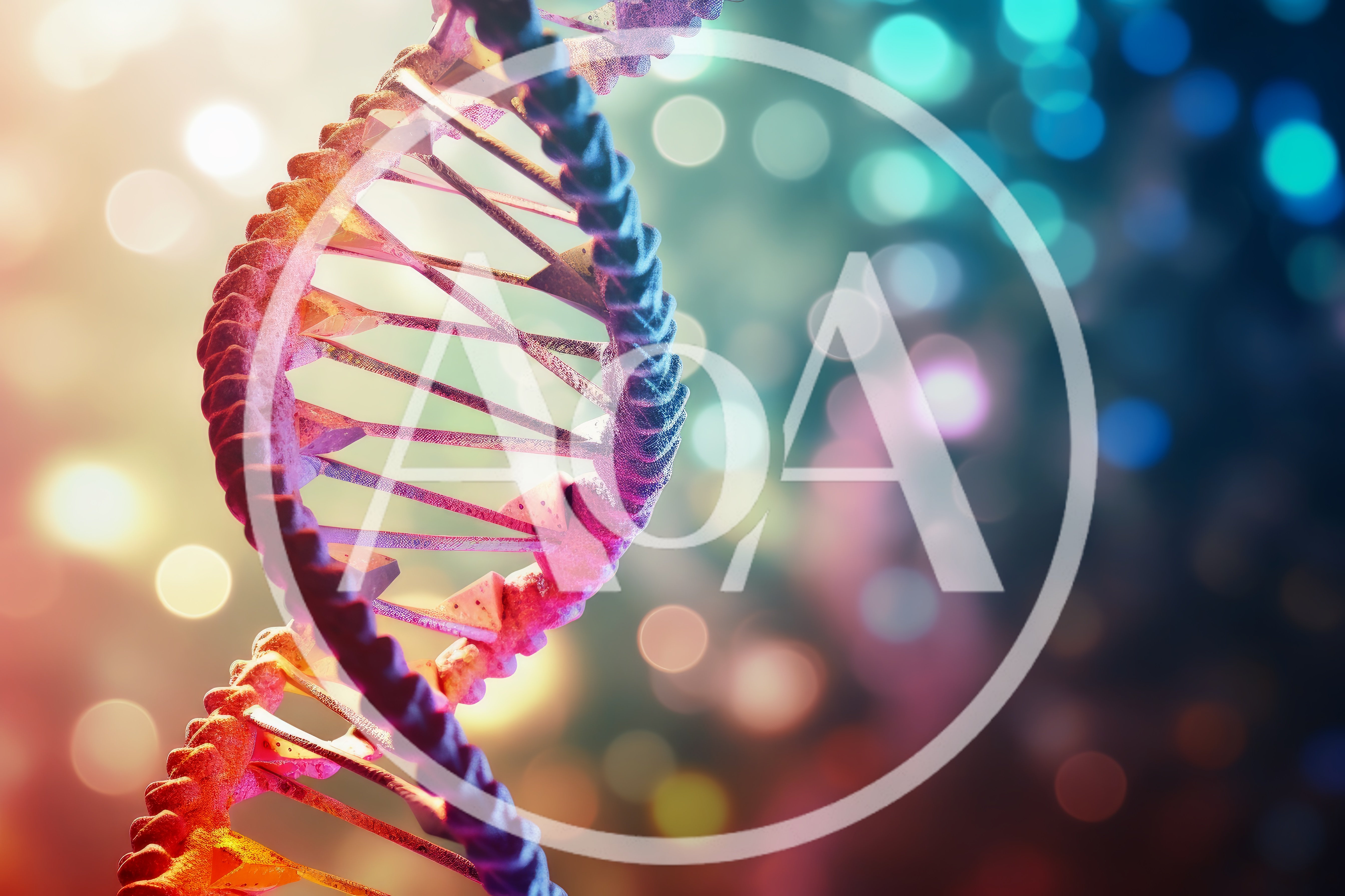 3D Rendered DNA Double Helix Structure