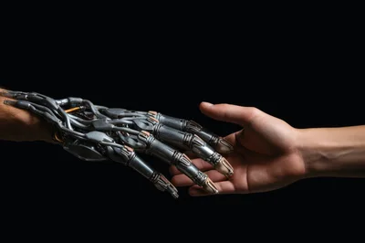 Human Hand Reaching Toward Robotic Prosthetic Arm