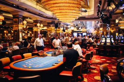 People Gambling At A Casino Table