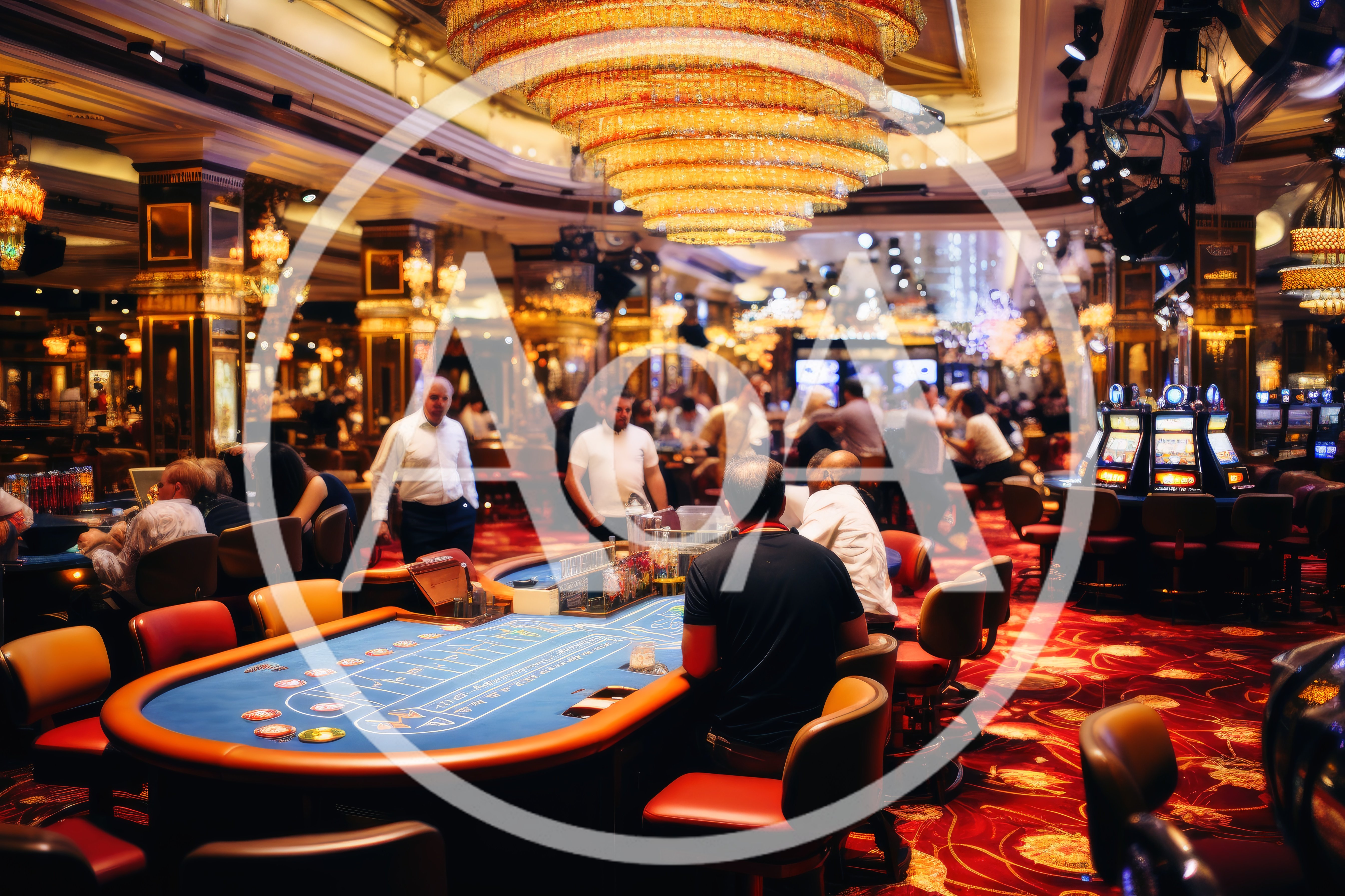 People Gambling At A Casino Table