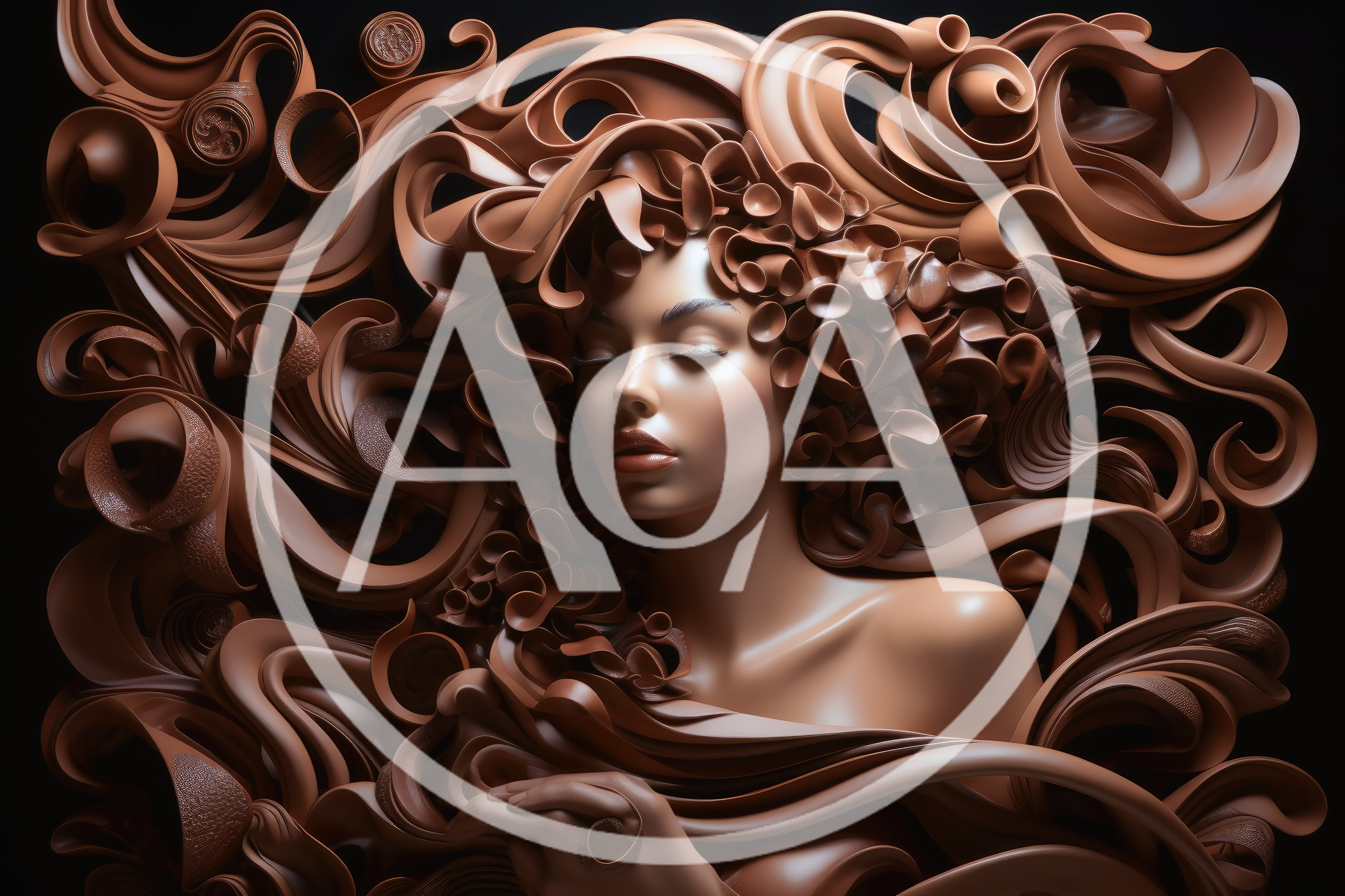 Surreal Portrait Of A Woman Sculpted From Liquid Chocolate
