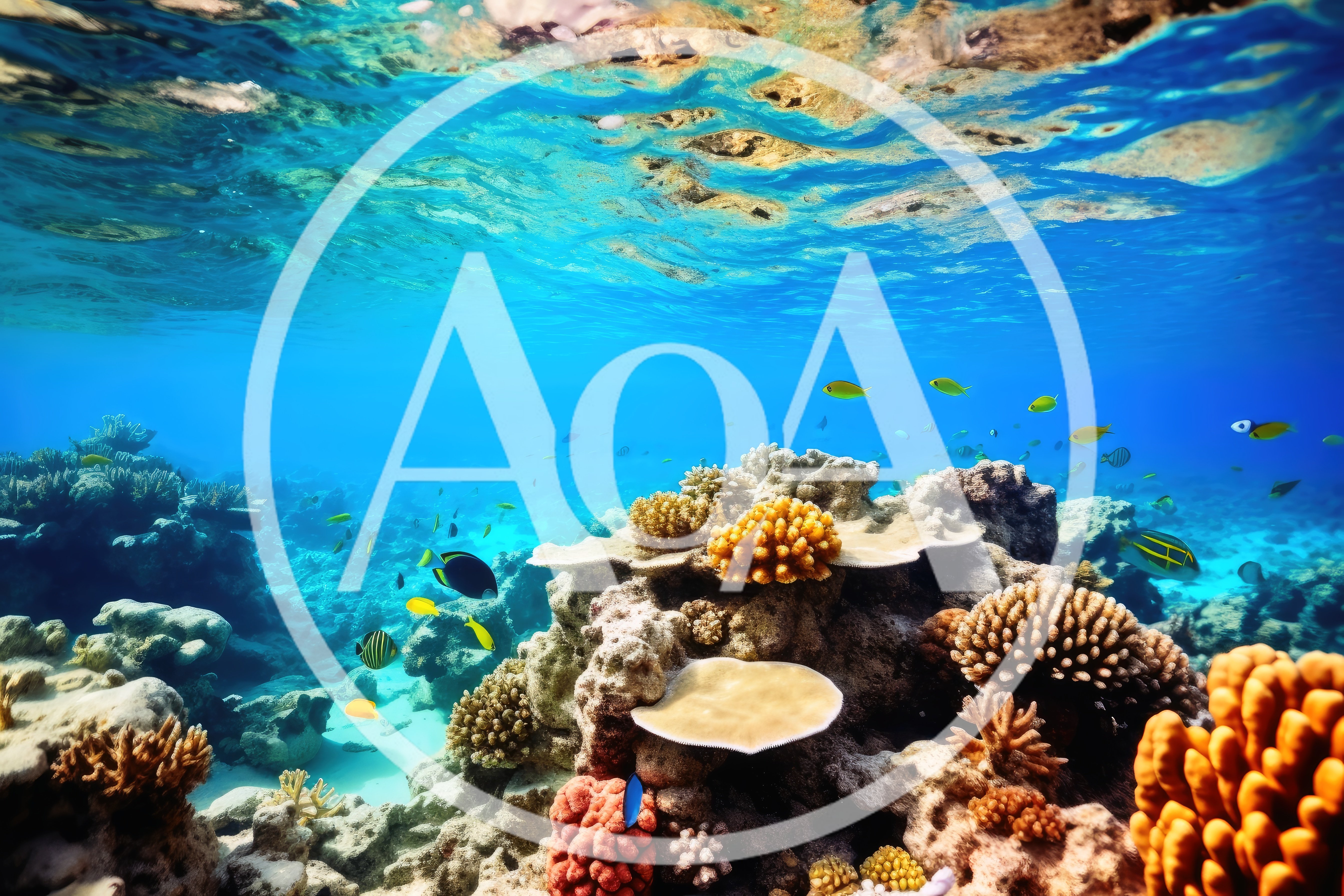 Vibrant Coral Reef Ecosystem With Tropical Fish
