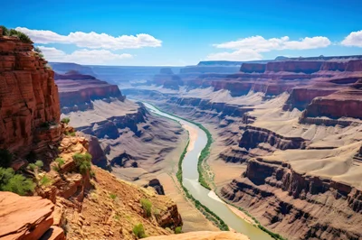 Grand Canyon Landscape With Colorado River View