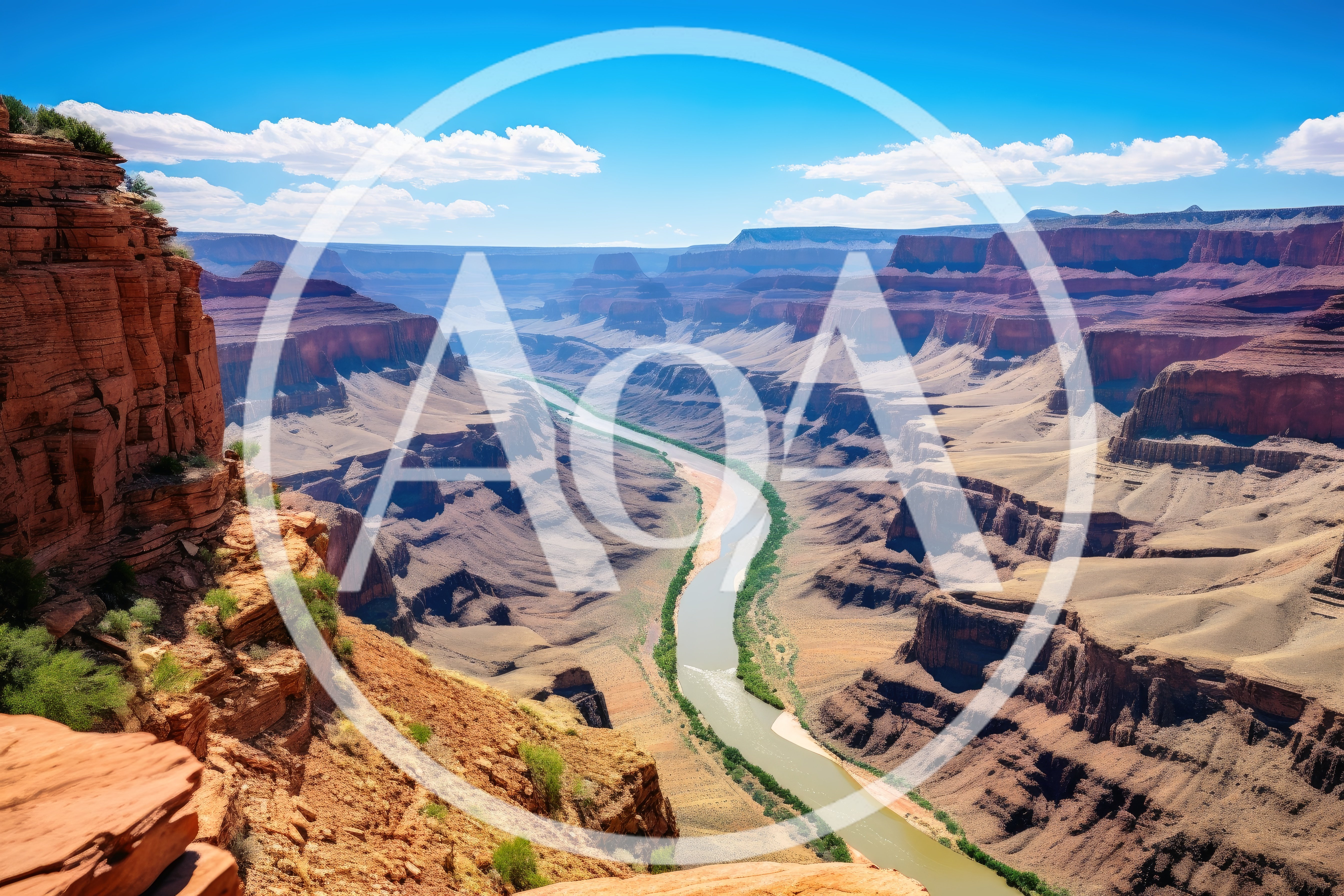 Grand Canyon Landscape With Colorado River View