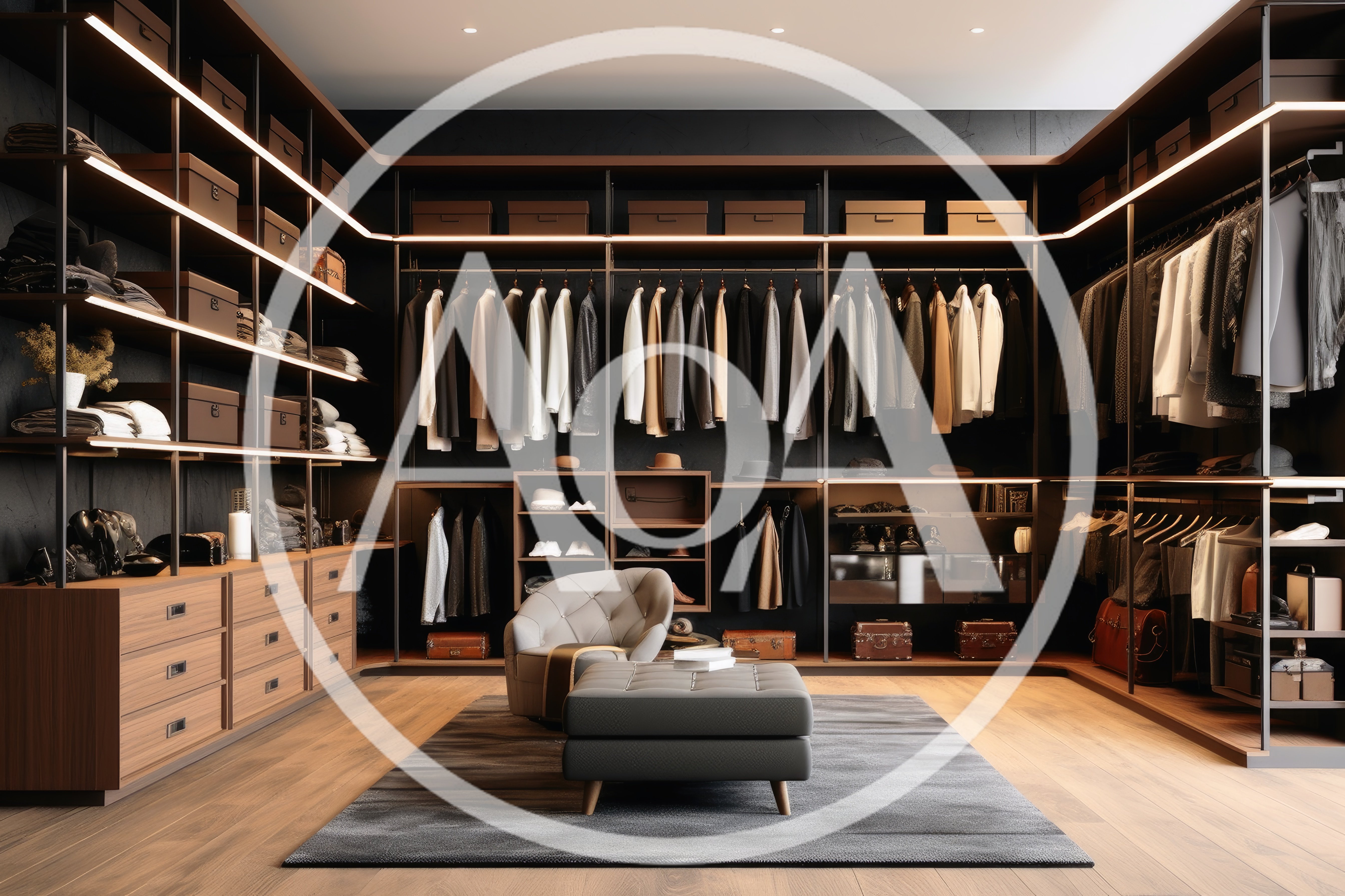 Modern Luxury Walk In Closet Interior