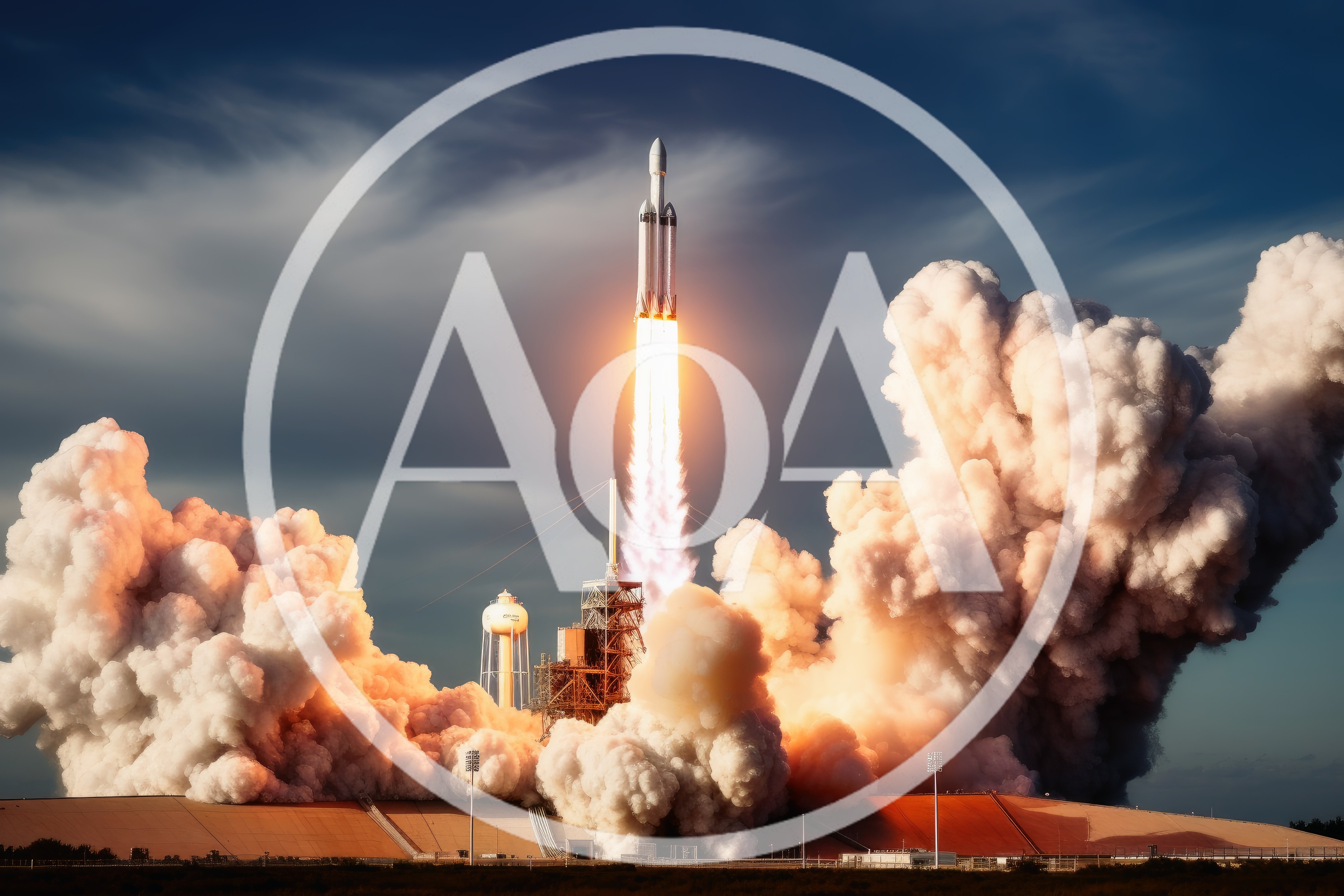 SpaceX Falcon Heavy Rocket Launching From Kennedy Space Center