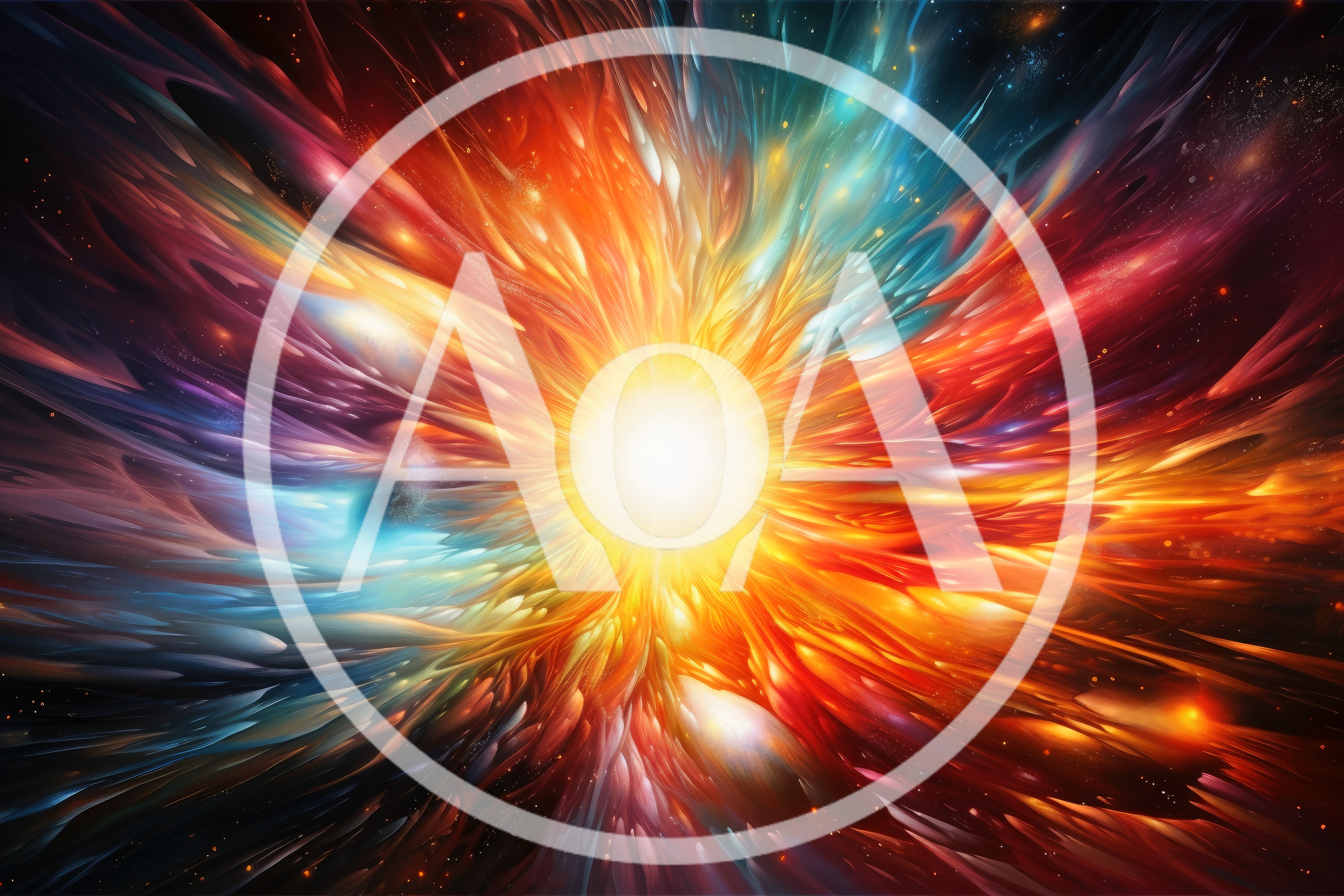 Abstract Cosmic Explosion With Vibrant Radiant Light