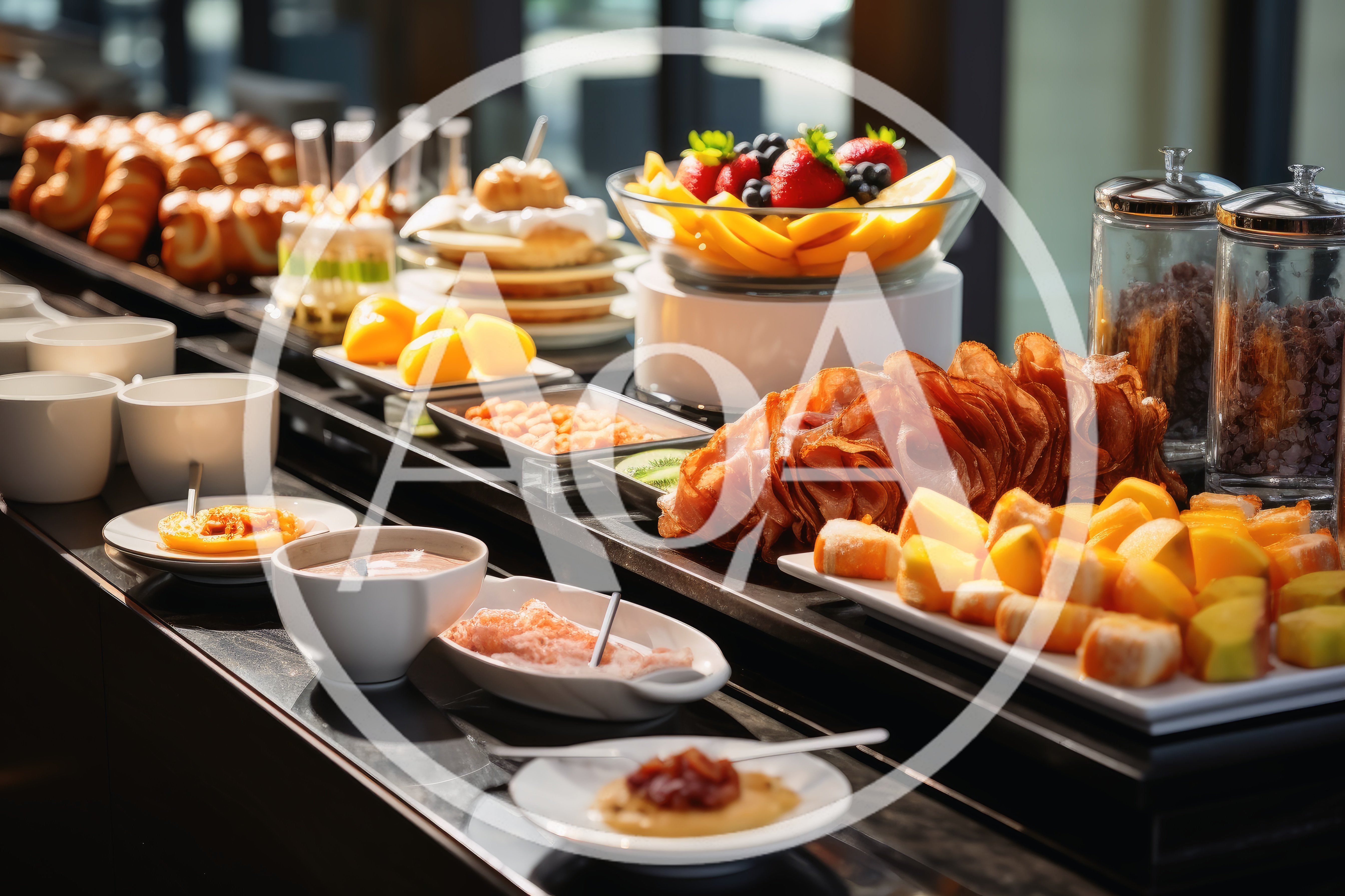 Luxury Hotel Breakfast Buffet Spread