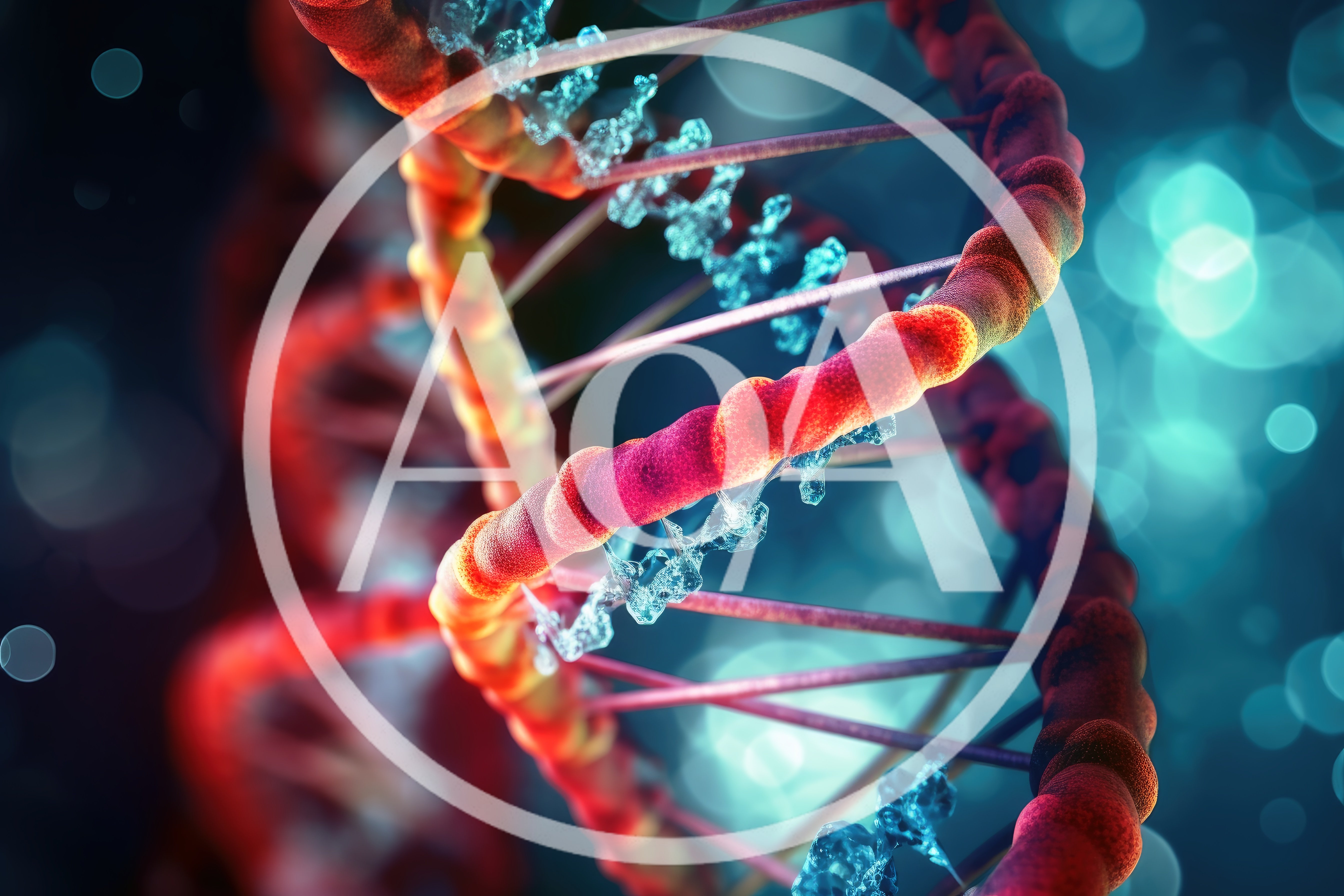 3D Rendered DNA Double Helix Structure