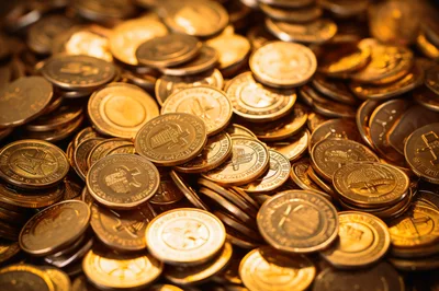 Pile of Shiny Gold Coins
